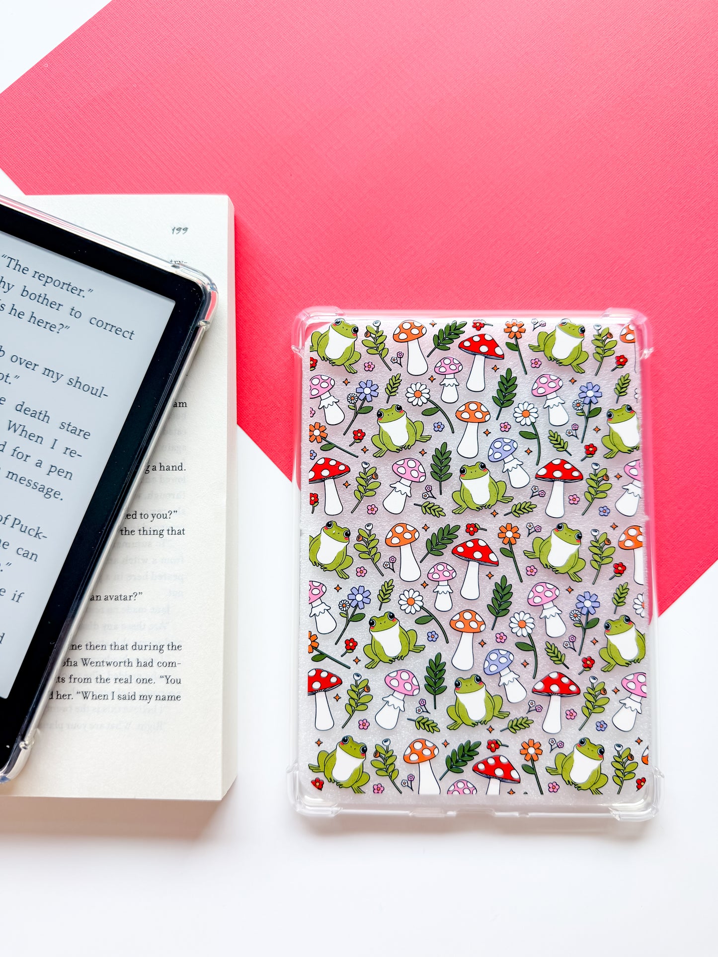Spring Frogs Kindle Case and/or Bookmark [Combined Listing]– Whimsical E-Reader Cover