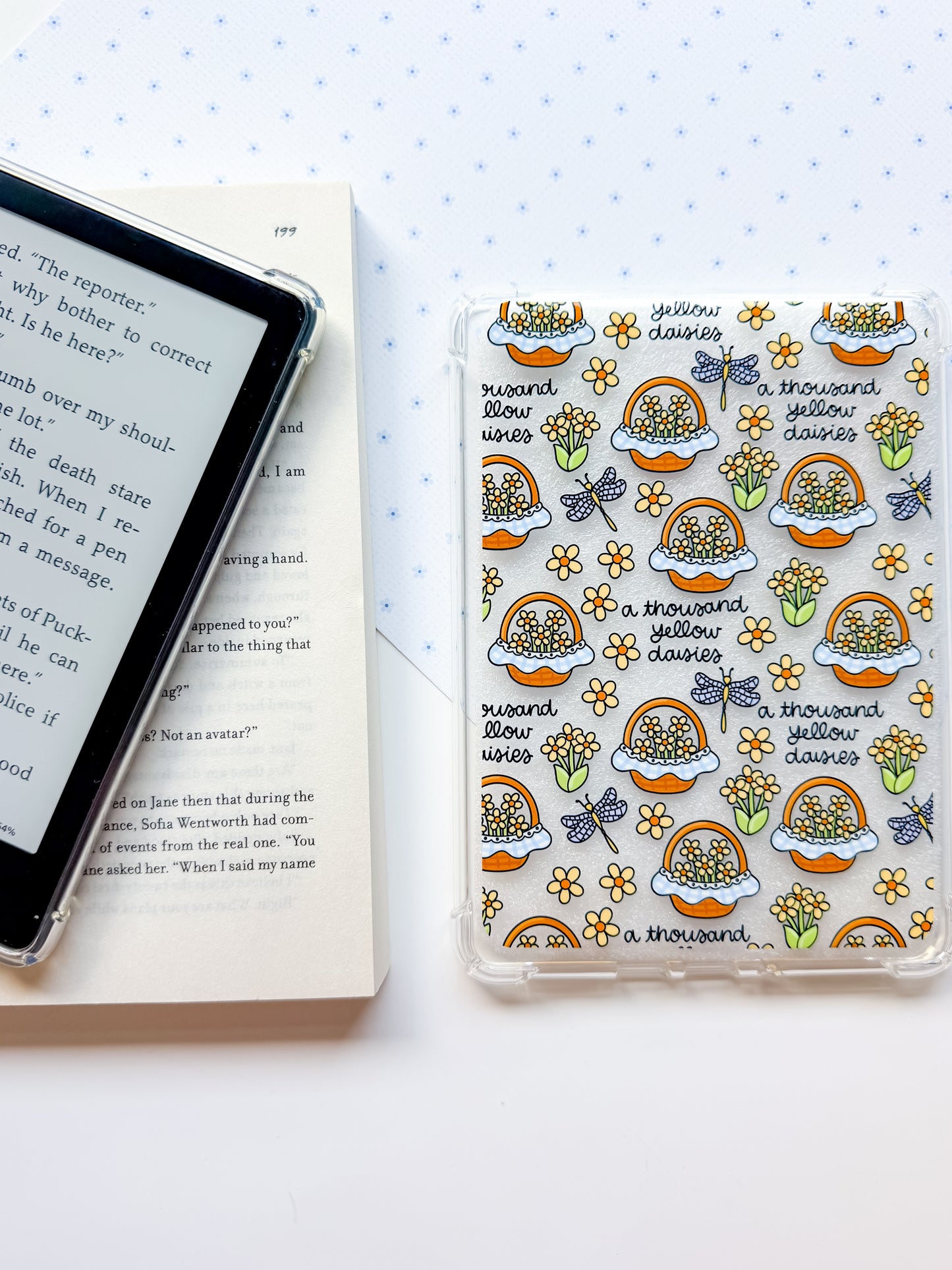 G.G. Yellow Daisies Kindle Case and/or Bookmark [Combined Listing]