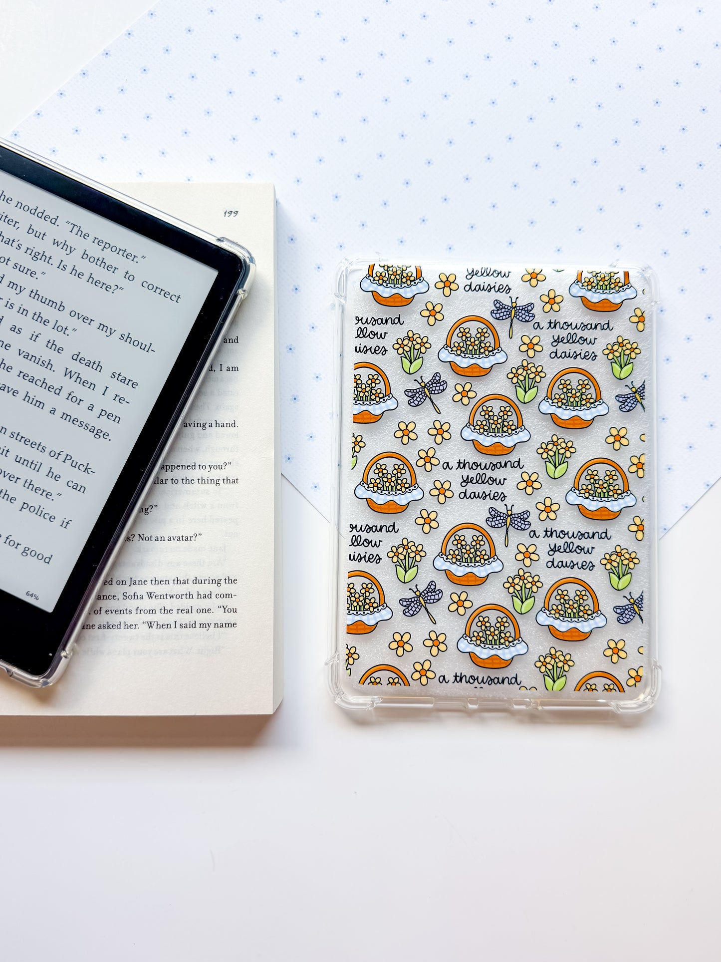 G.G. Yellow Daisies Kindle Case and/or Bookmark [Combined Listing]