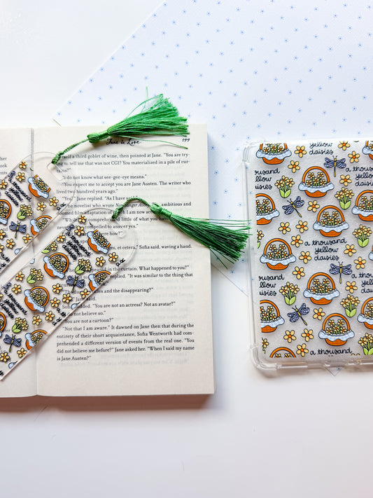 G.G. Yellow Daisies Kindle Case and/or Bookmark [Combined Listing]