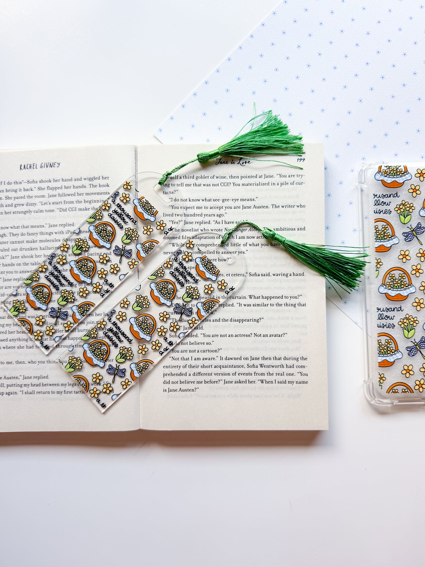 G.G. Yellow Daisies Kindle Case and/or Bookmark [Combined Listing]