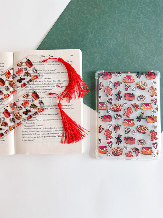 Holiday Sweets and Treats Holographic Kindle Case and/or Bookmark [Combined Listing]