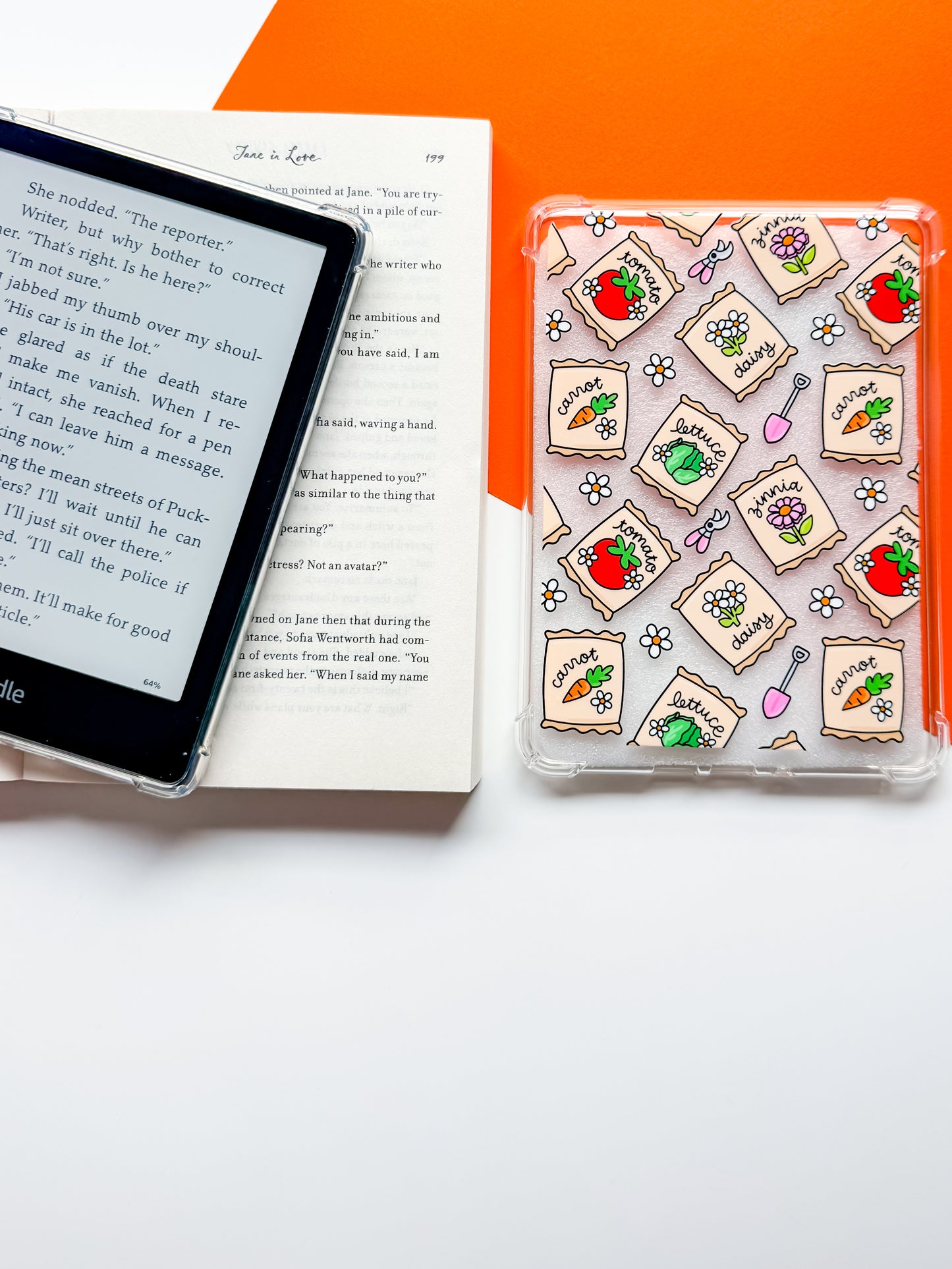 Garden Reads Kindle Case and/or Bookmark [Combined Listing]