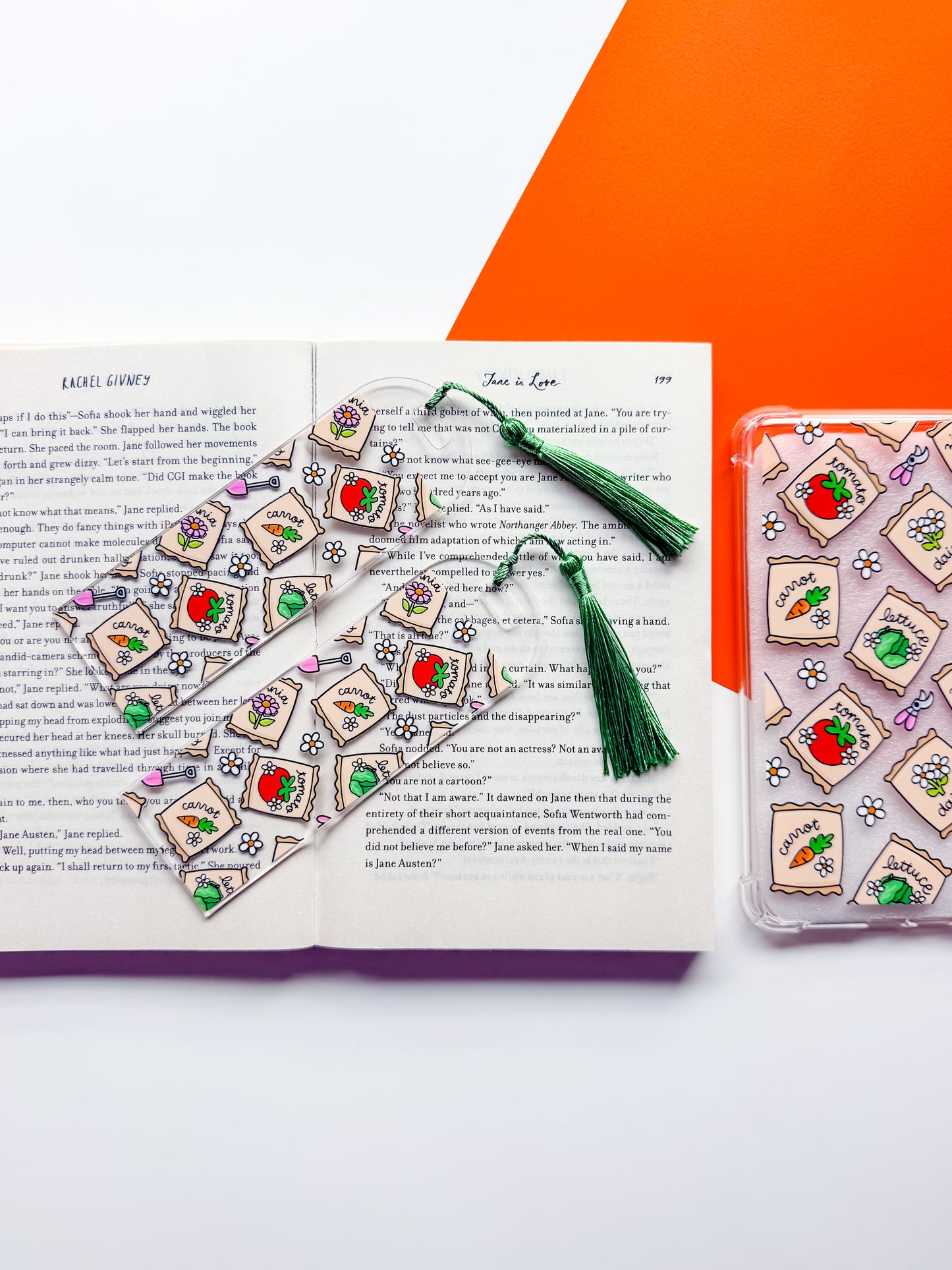 Garden Reads Kindle Case and/or Bookmark [Combined Listing]