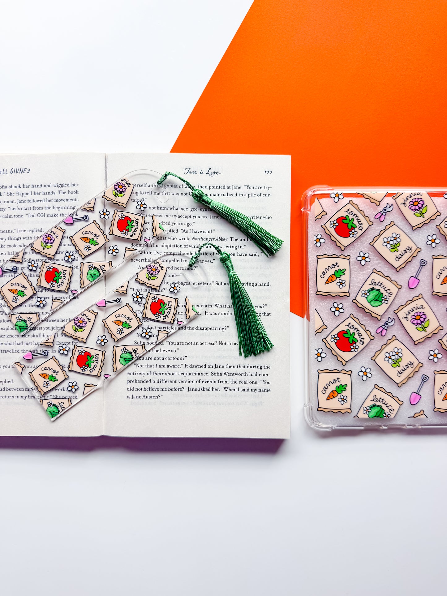 Garden Reads Kindle Case and/or Bookmark [Combined Listing]
