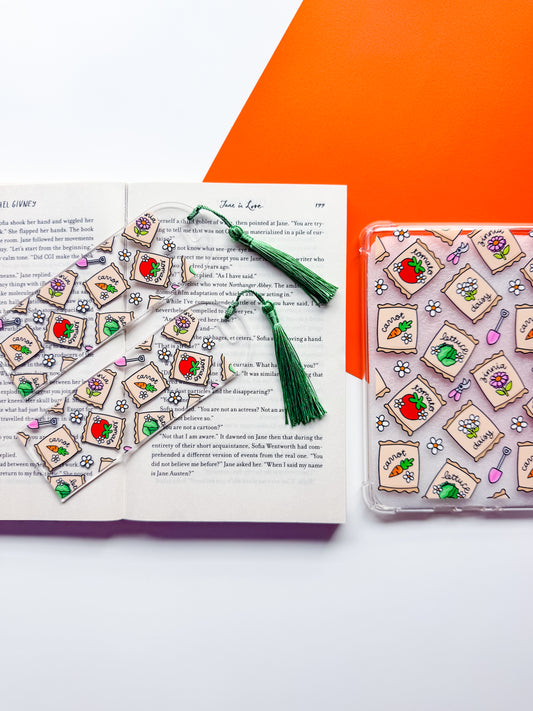 Garden Reads Kindle Case and/or Bookmark [Combined Listing]