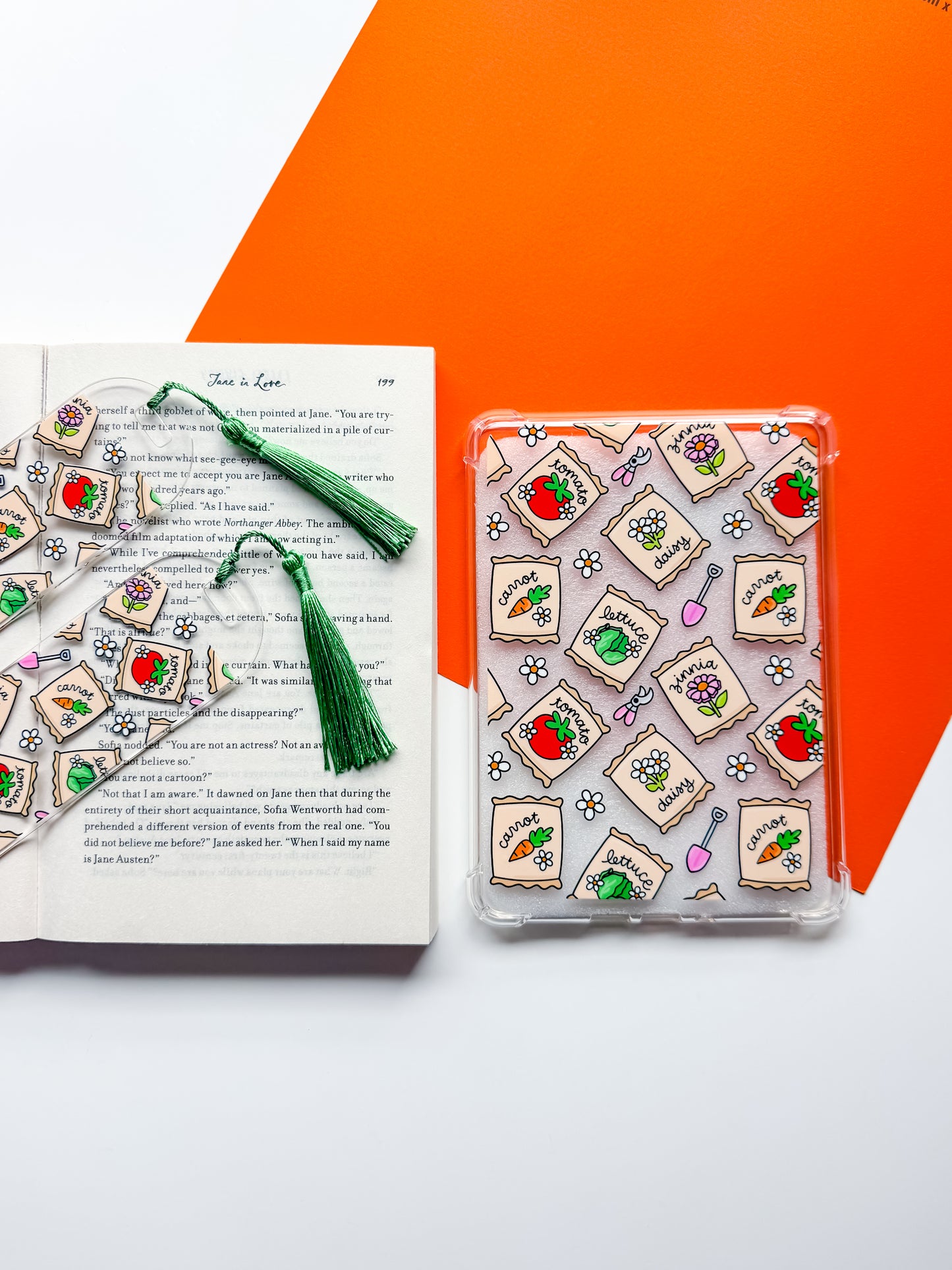 Garden Reads Kindle Case and/or Bookmark [Combined Listing]