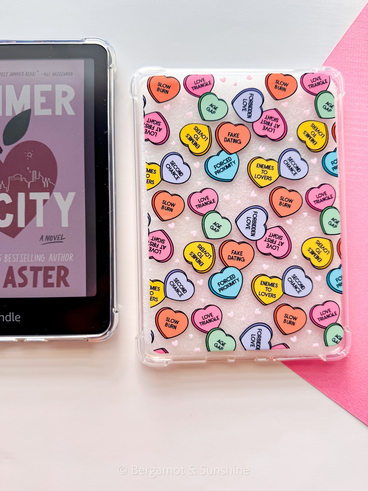 Candy Hearts Romance Tropes Kindle Case
