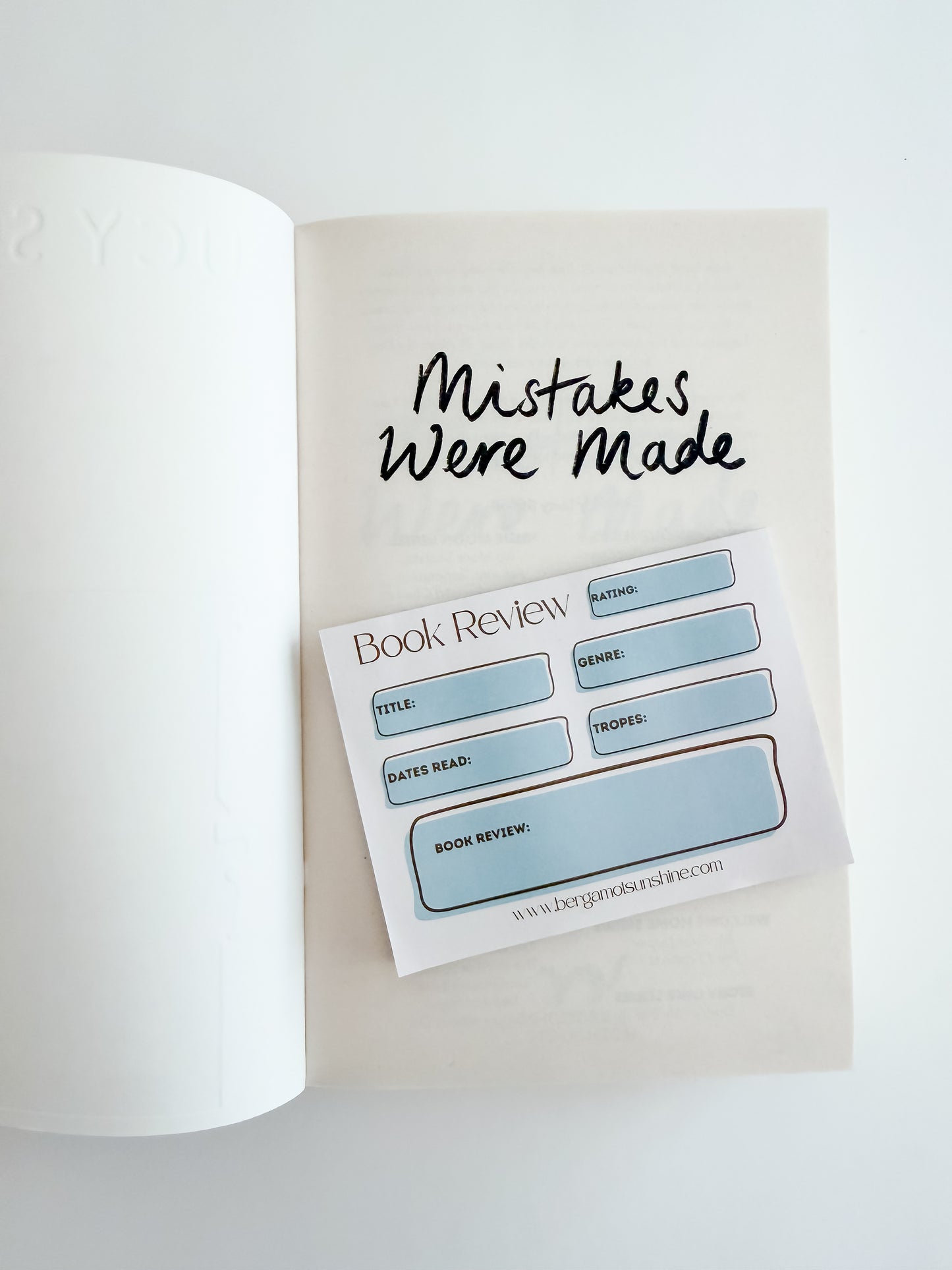 Book Review Sticky Notes