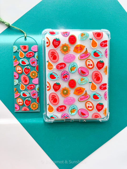 Florida Fruit Kindle Case and/or Bookmark [Combined Listing] – Tropical E-Reader Cover