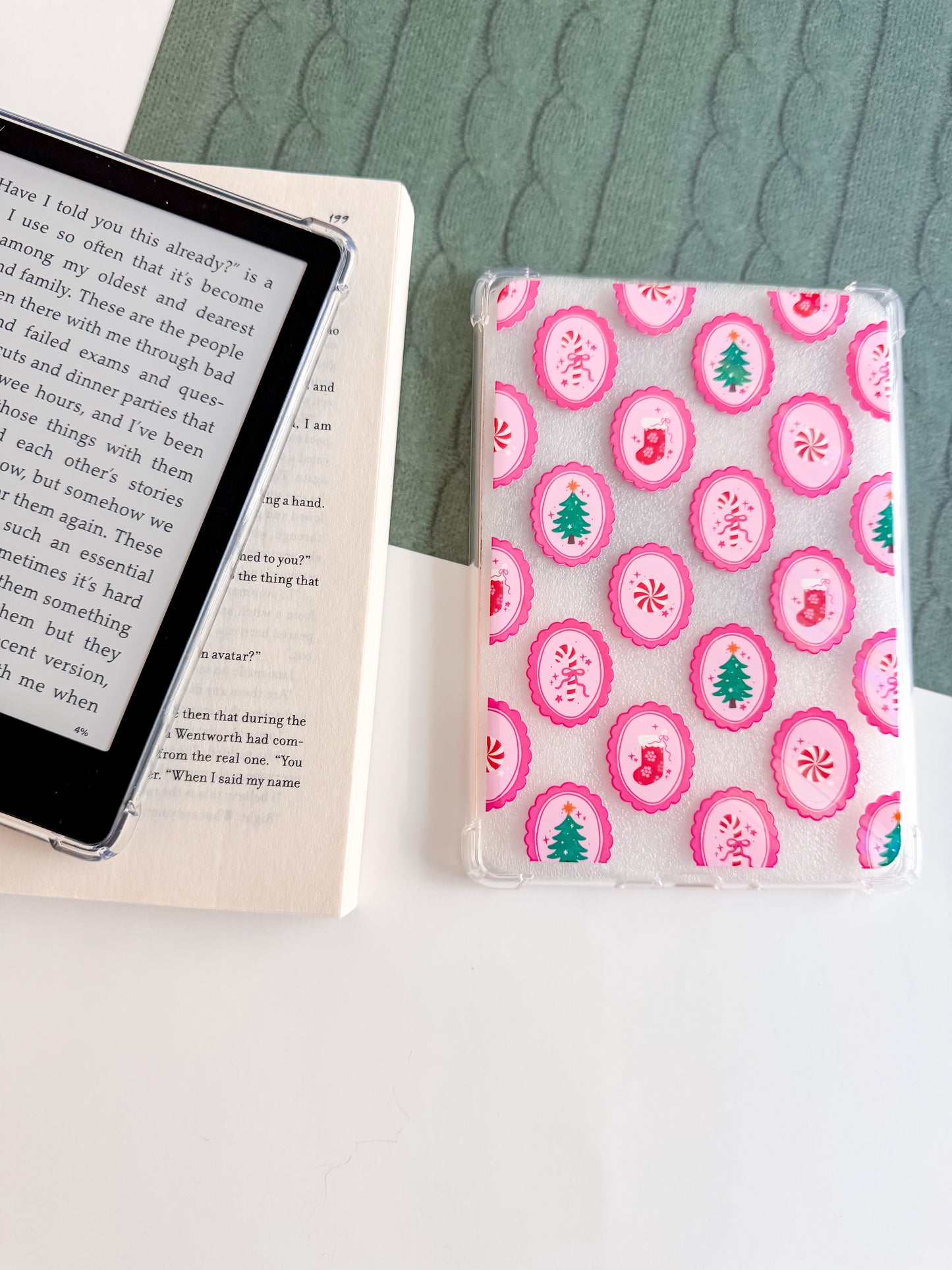 Winter Coquette Holographic Kindle Case