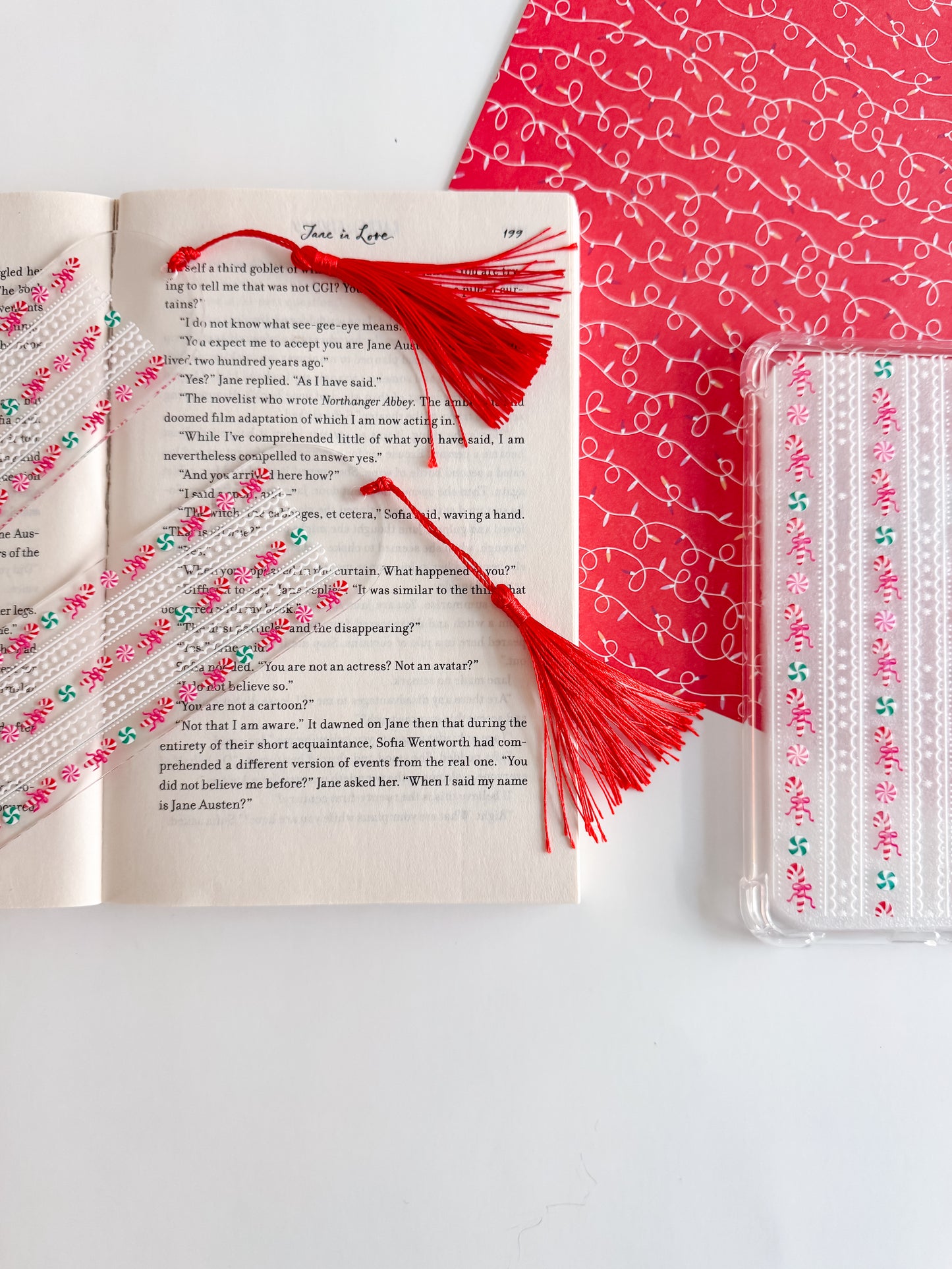 IMPERFECT - Candy Cane Lane Holographic Kindle Case