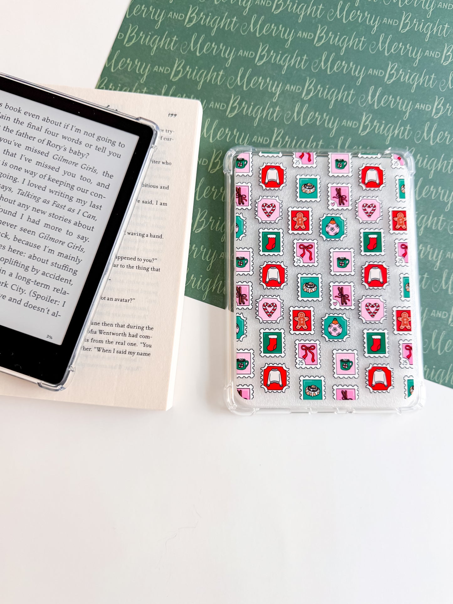 Holiday Stamps Kindle Case