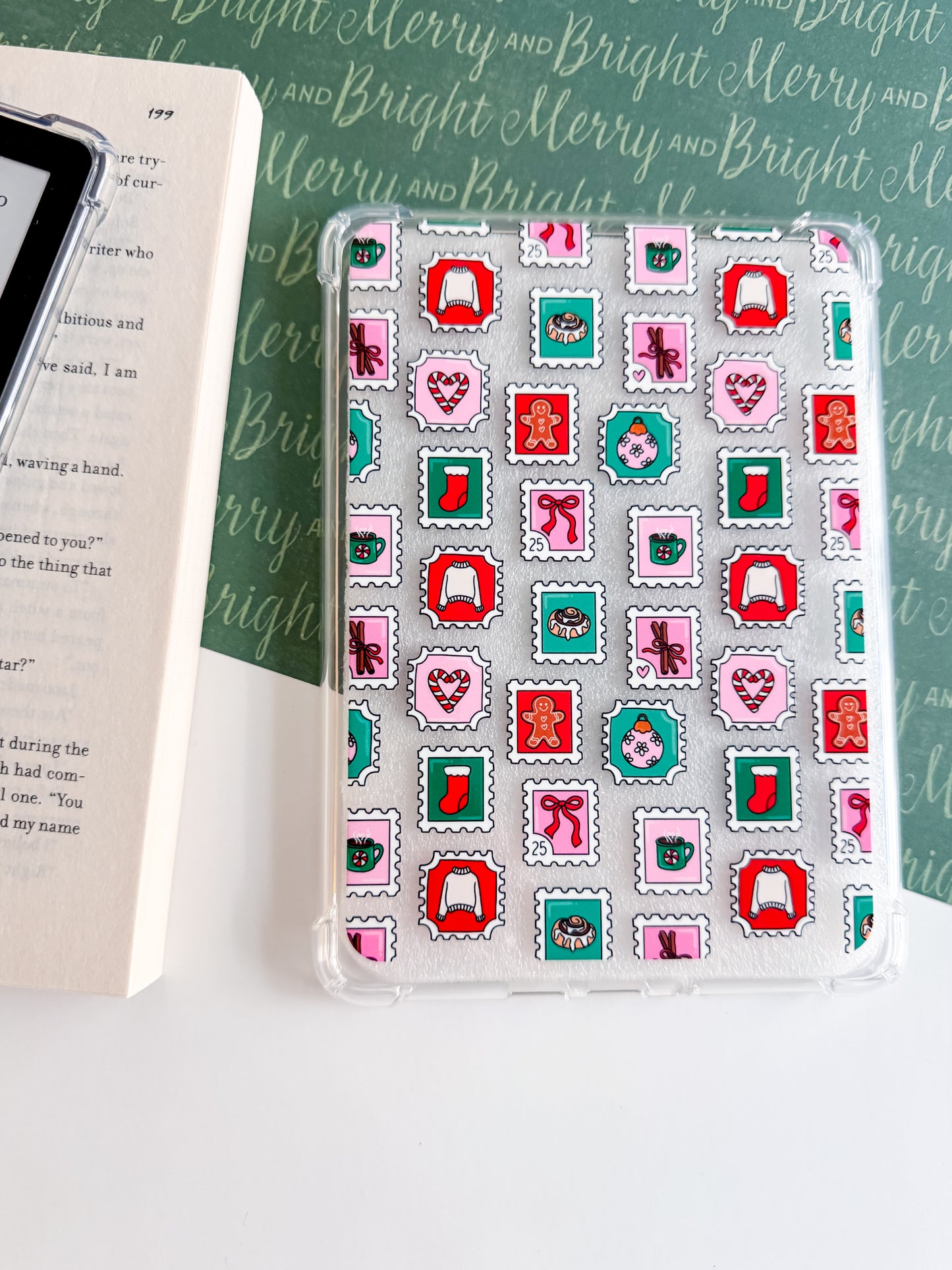Holiday Stamps Kindle Case