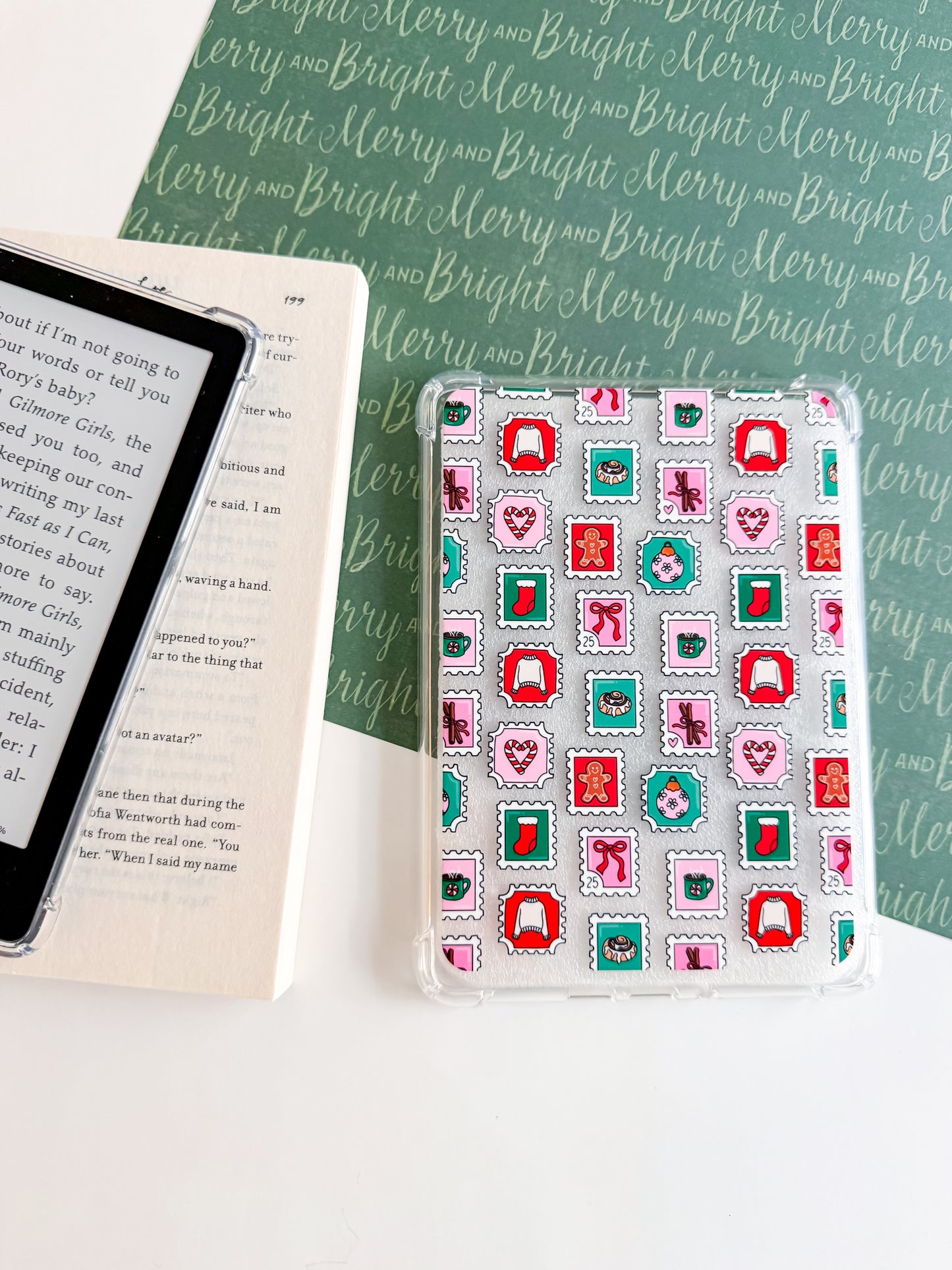 Holiday Stamps Kindle Case