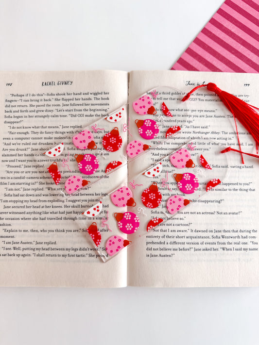 Holiday Ornaments and Bows Bookmark