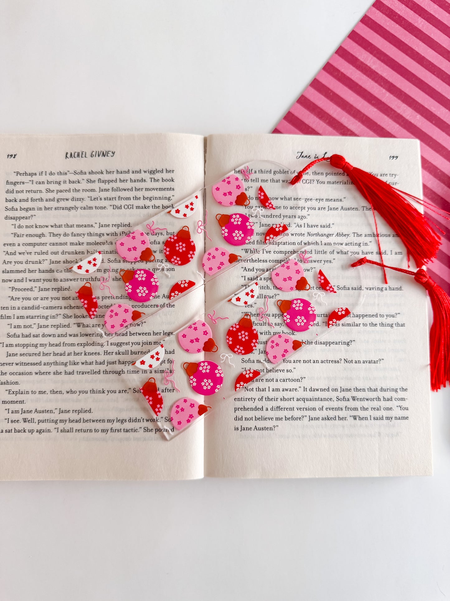 Holiday Ornaments and Bows Kindle Case and/or Bookmark [Combined Listing]