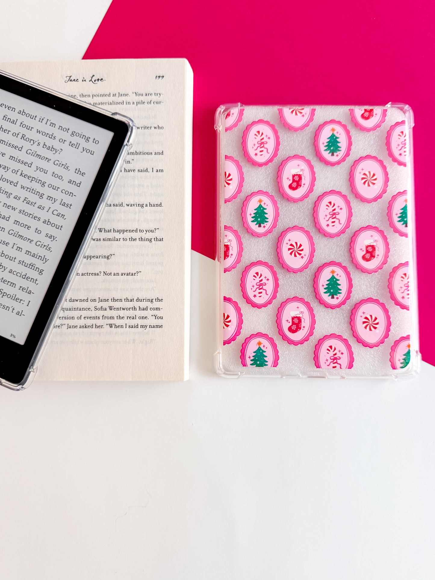 Winter Coquette Holographic Kindle Case