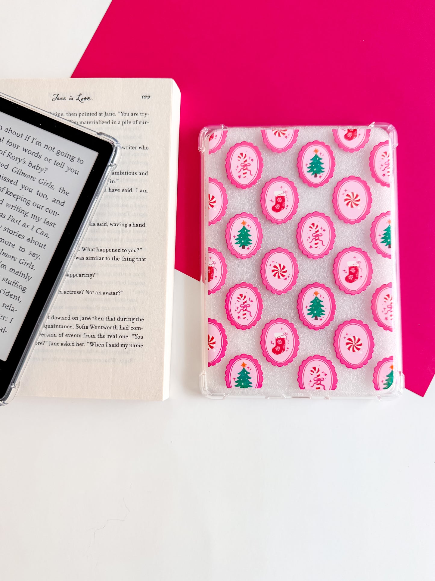 Winter Coquette Holographic Kindle Case