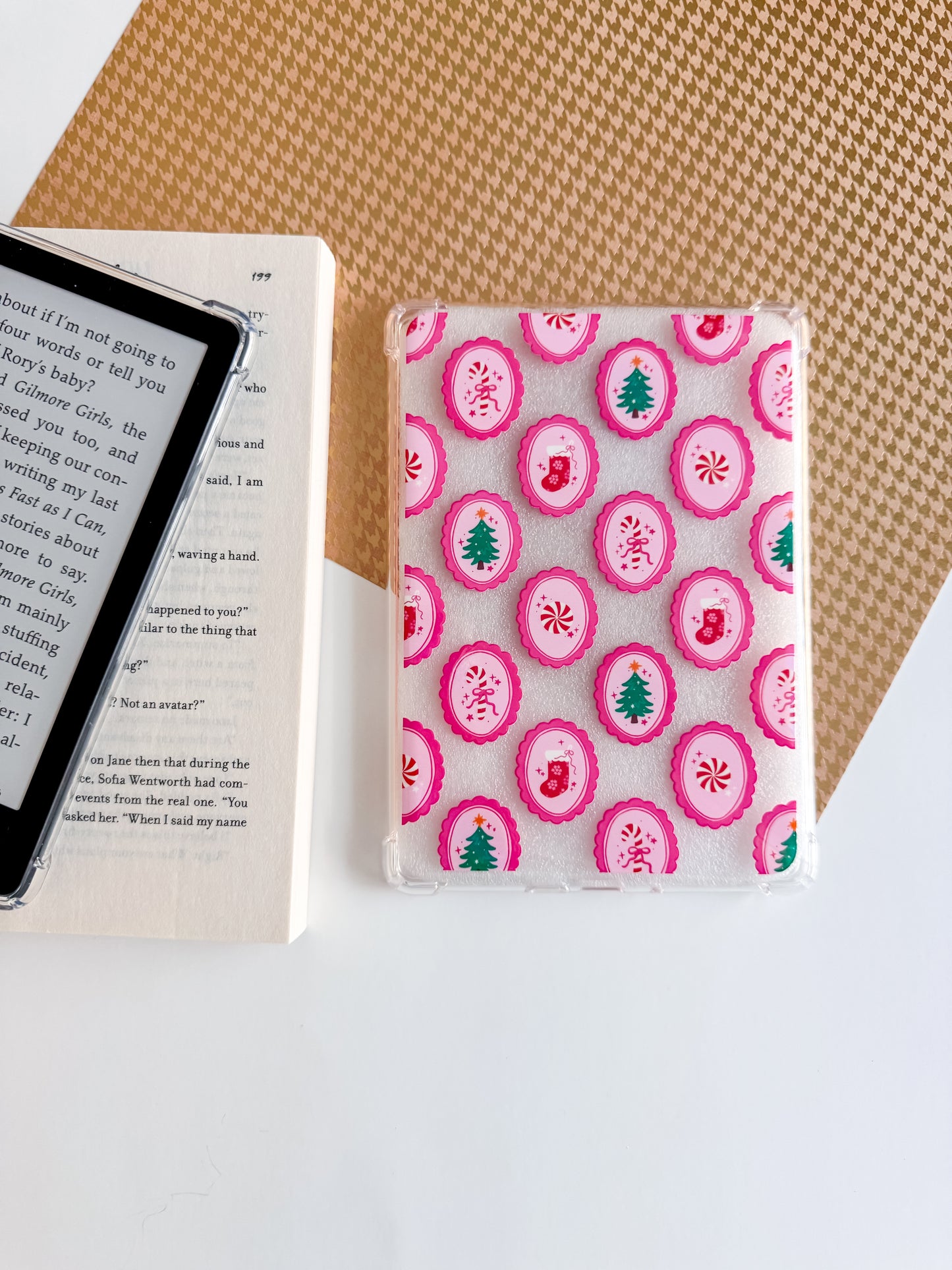 Winter Coquette Holographic Kindle Case