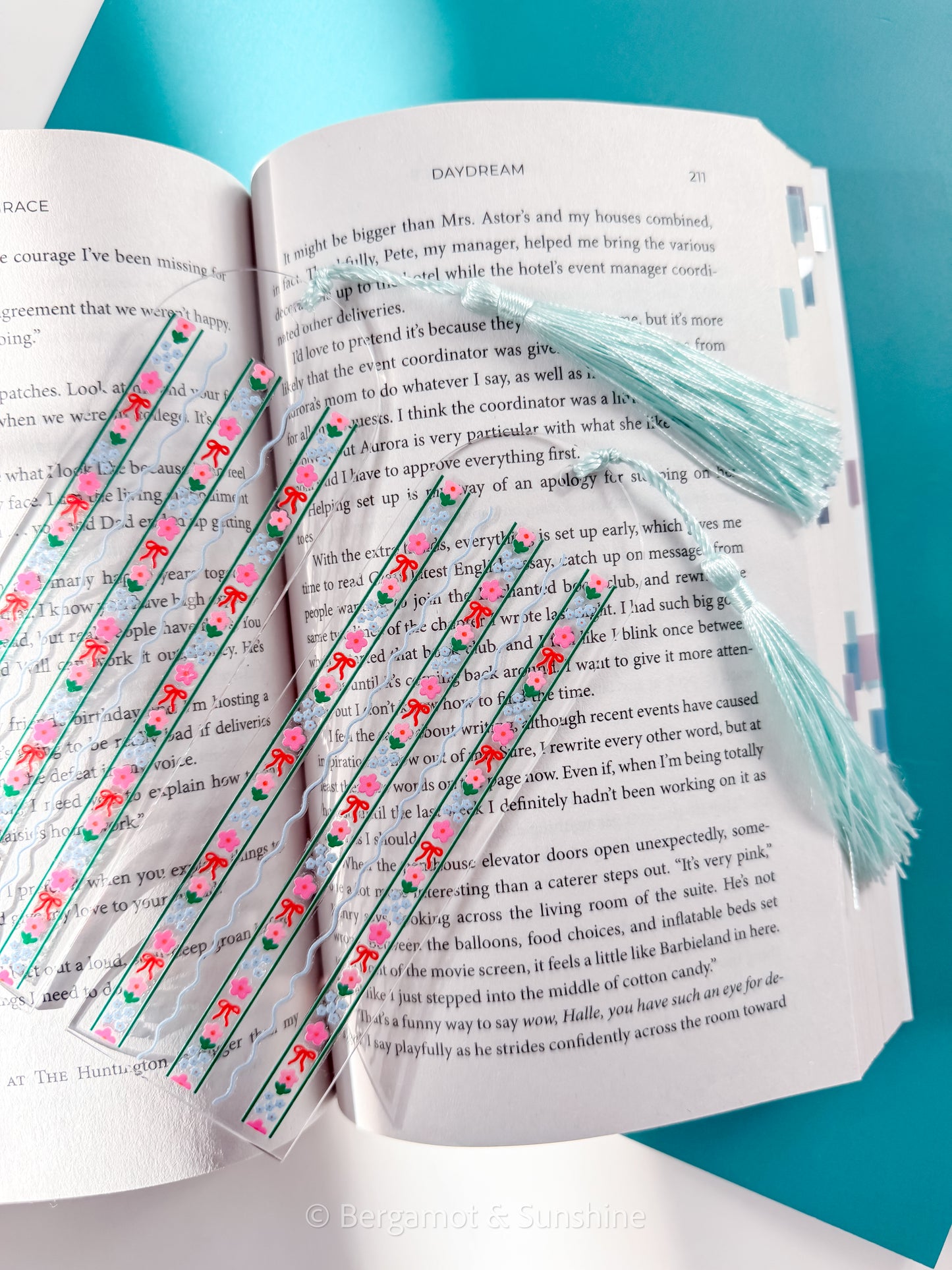 Vertical Flowers Kindle Case and/or Bookmark [Combined Listing]