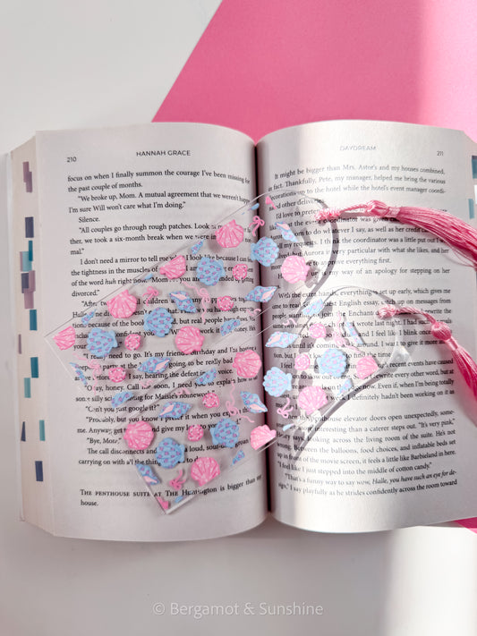 Coquette Sea Shells Acrylic Bookmark