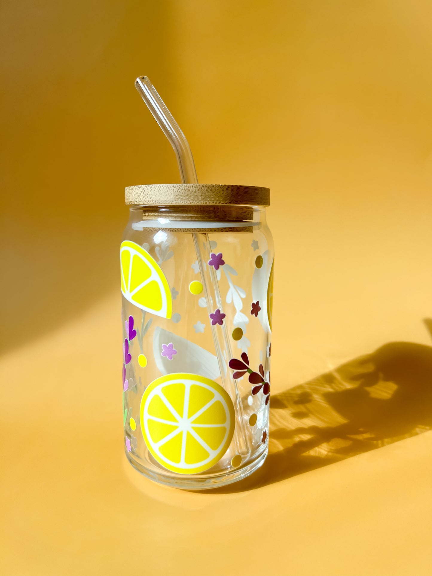 Lemon and Lavender *NEW* 16oz Glass Cup