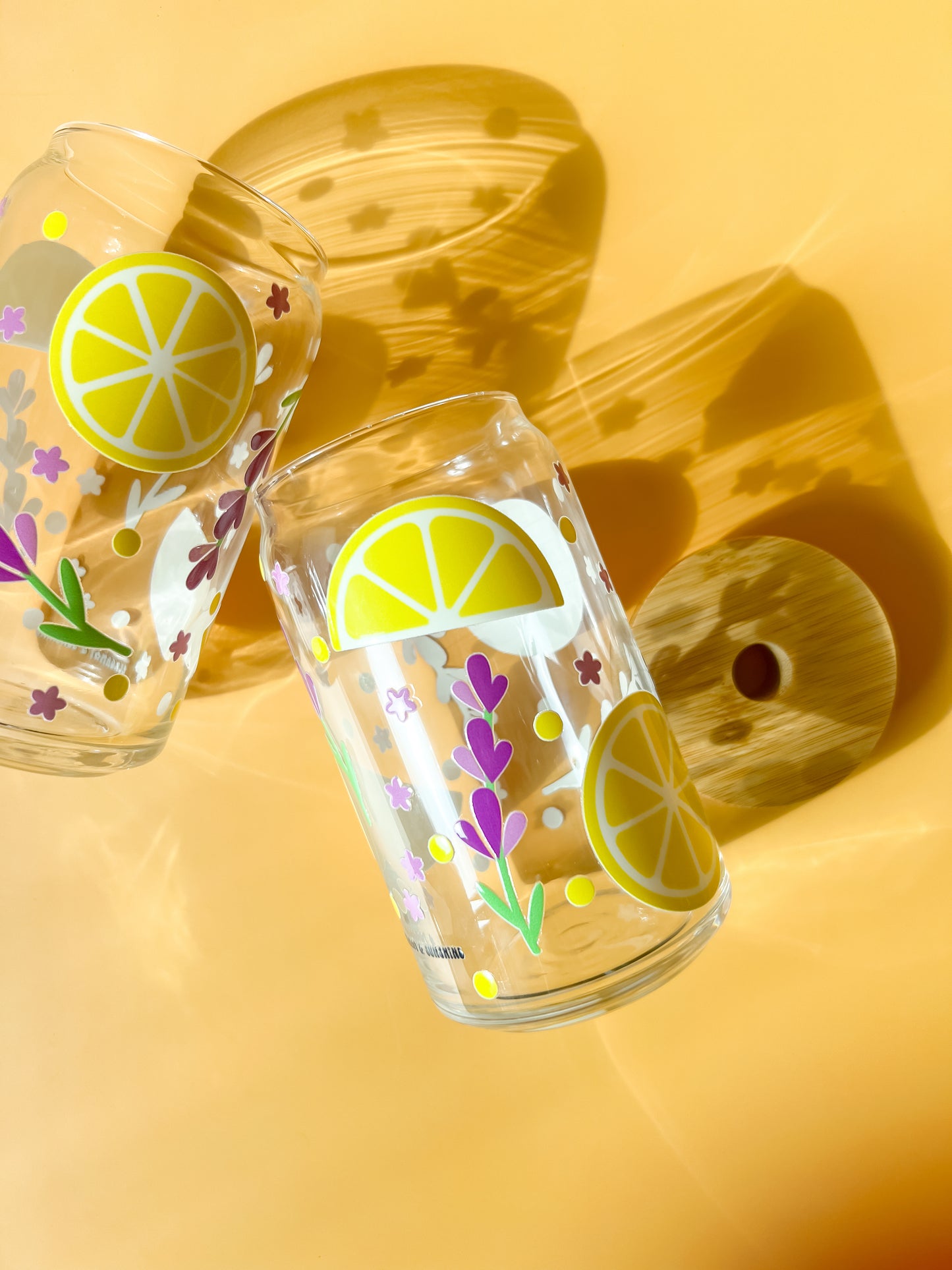 Lemon and Lavender *NEW* 16oz Glass Cup