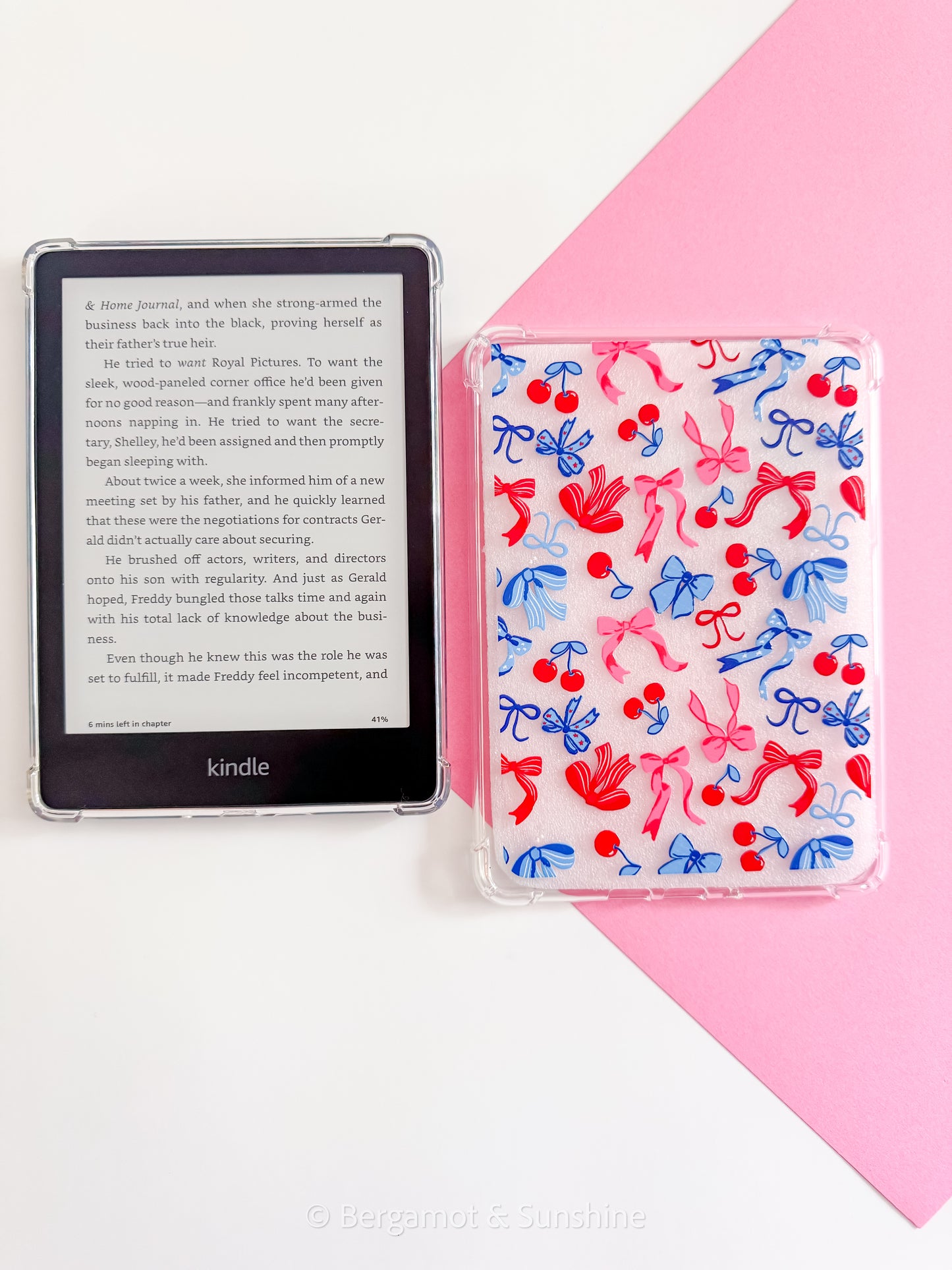 Cherry Ribbons Kindle Case