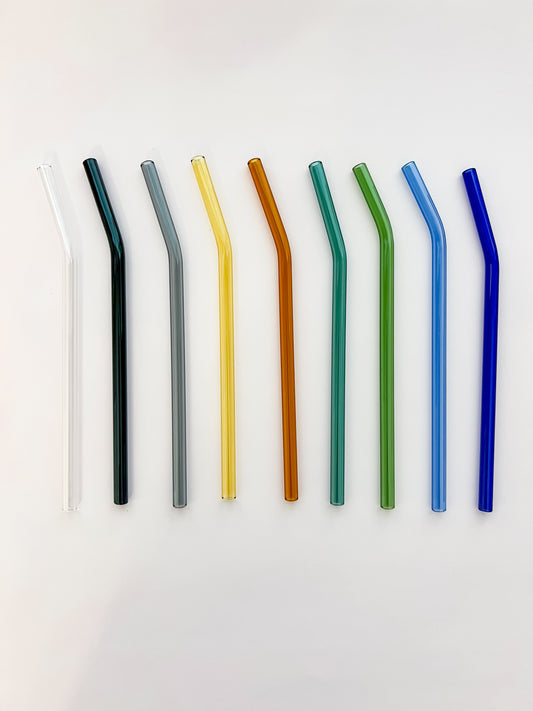Colored Glass Straw for 16oz + 20oz Glass Cup
