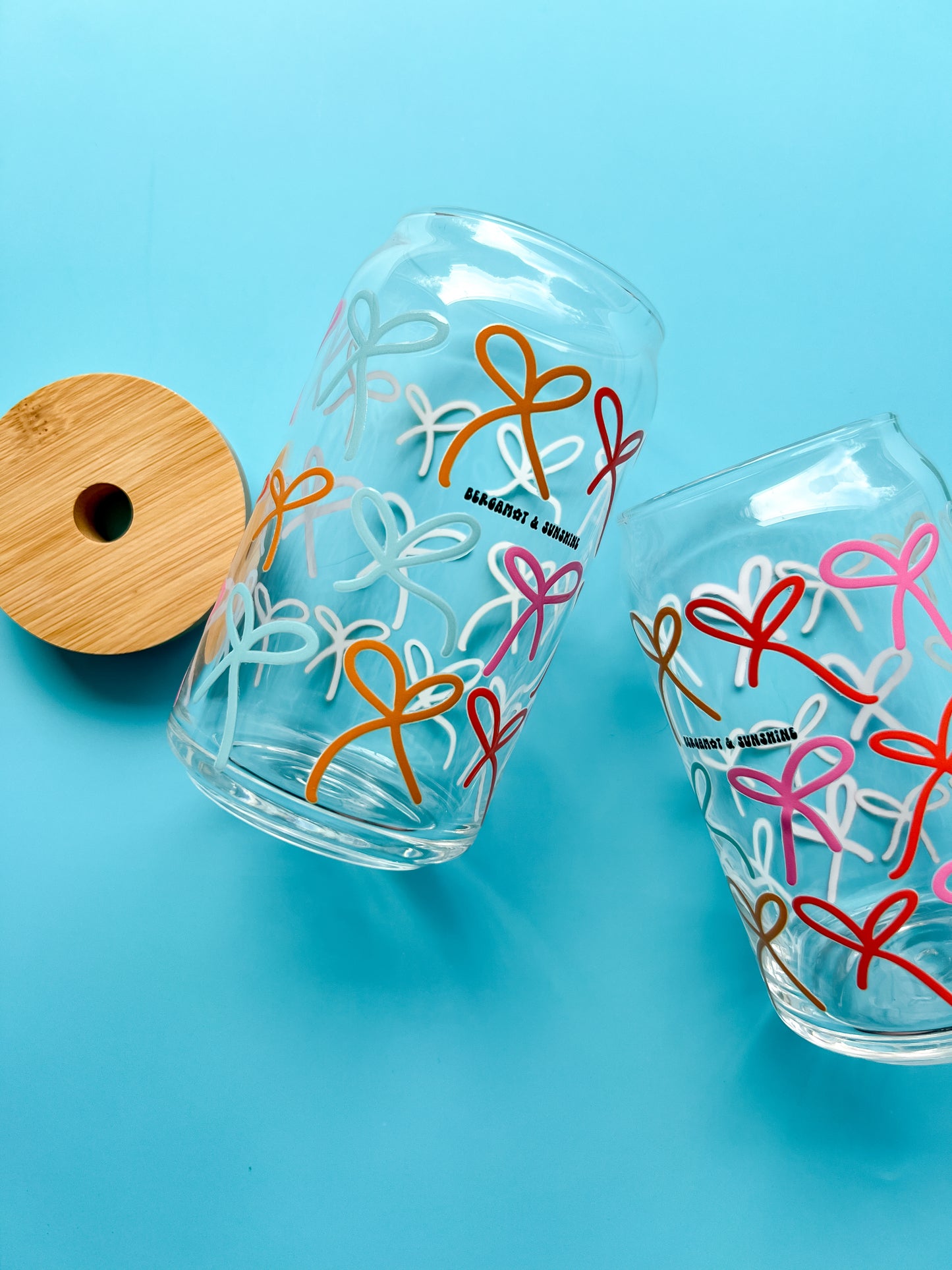 Trendy Ribbons 16oz Glass Cup