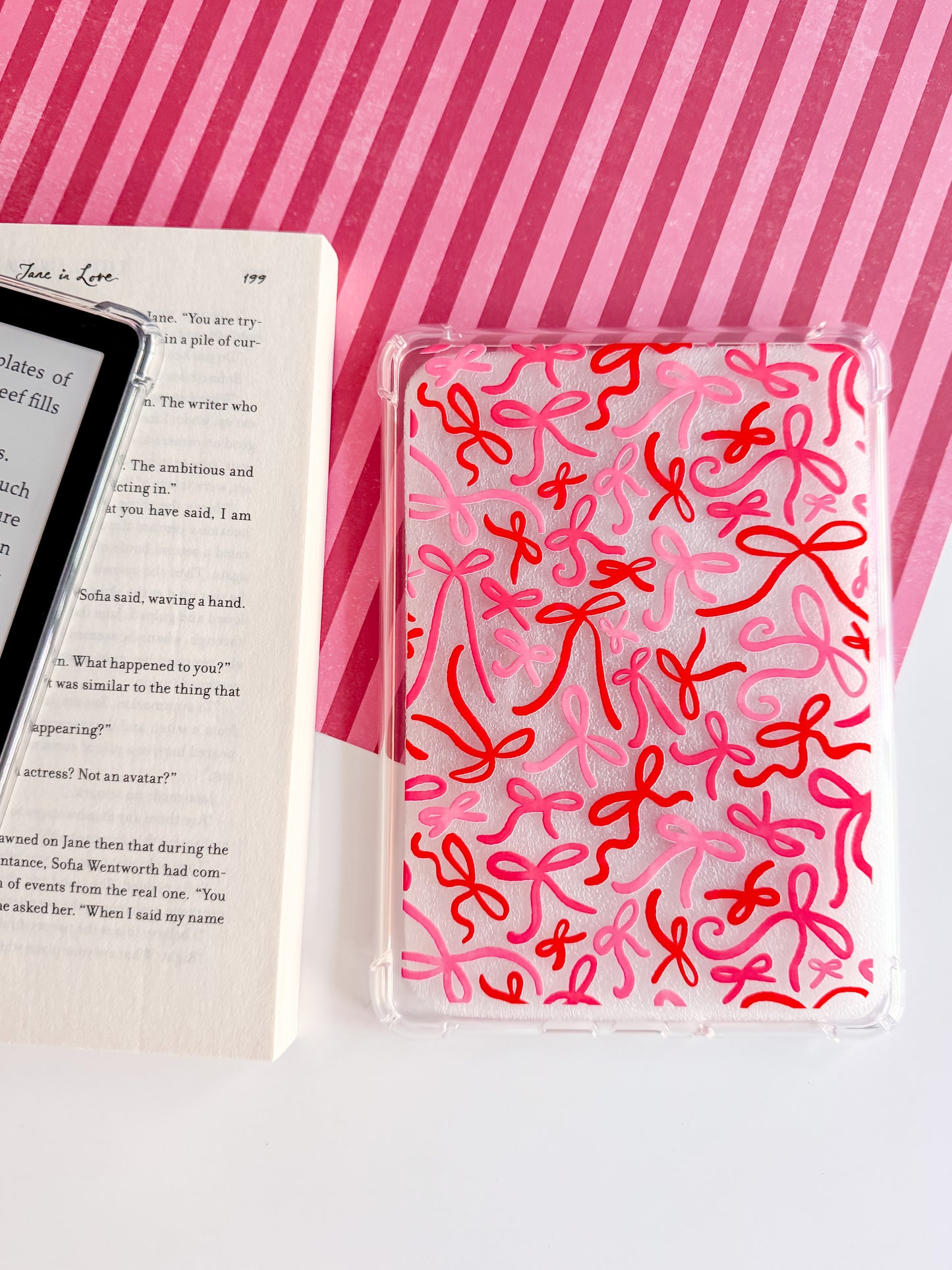 Valentines Day Ribbons Kindle Case