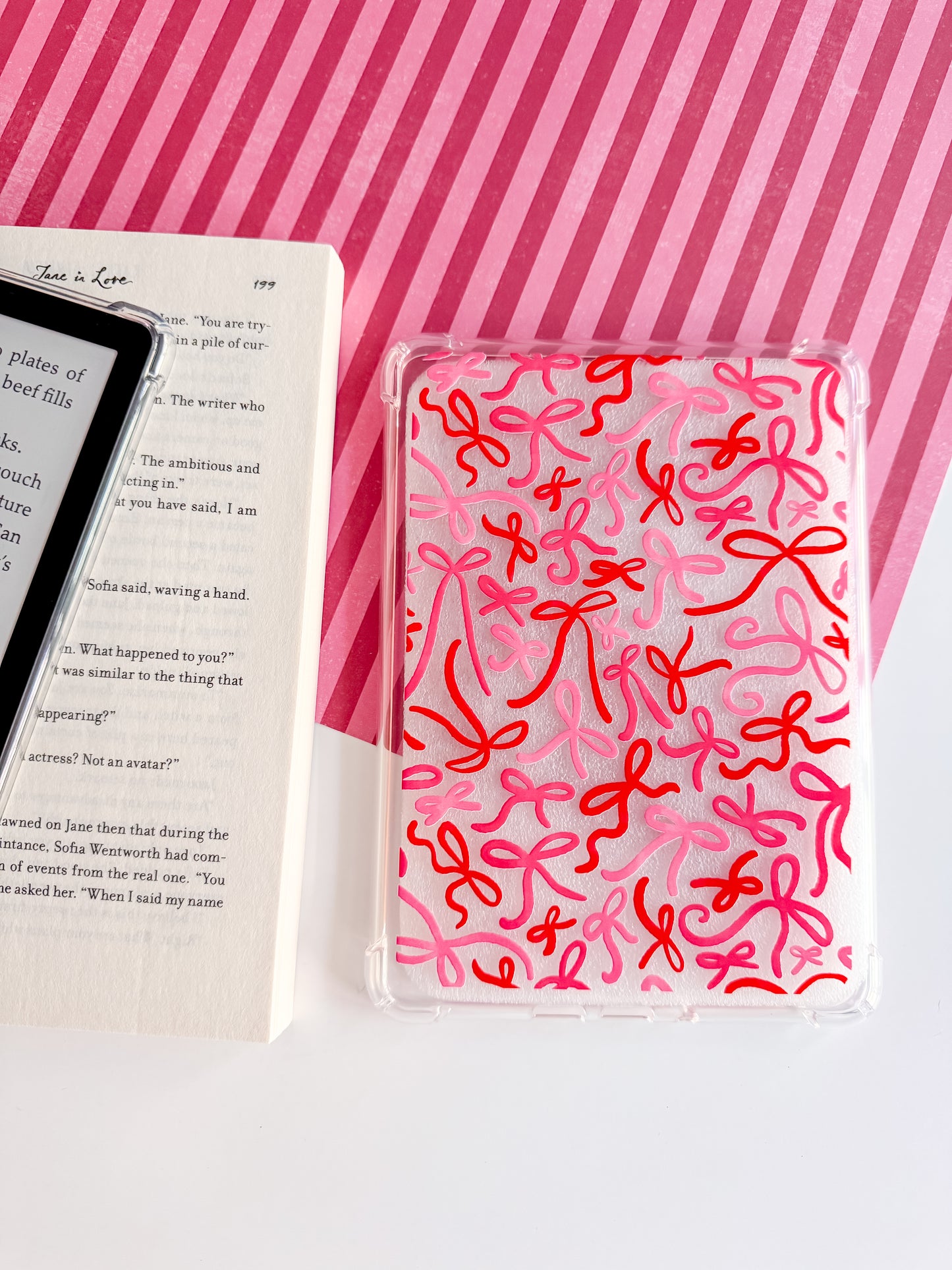 Valentines Day Ribbons Kindle Case