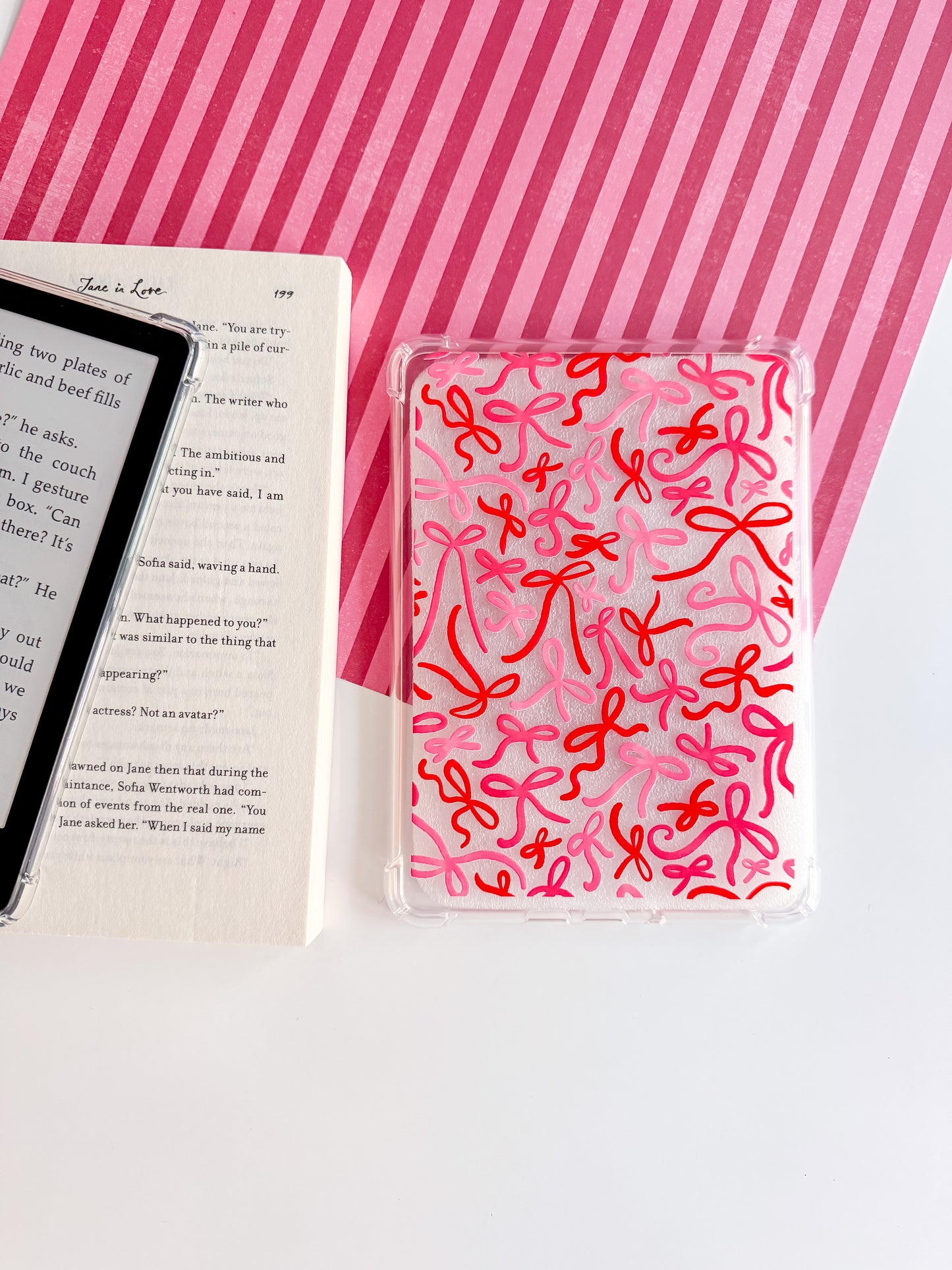 Valentines Day Ribbons Kindle Case
