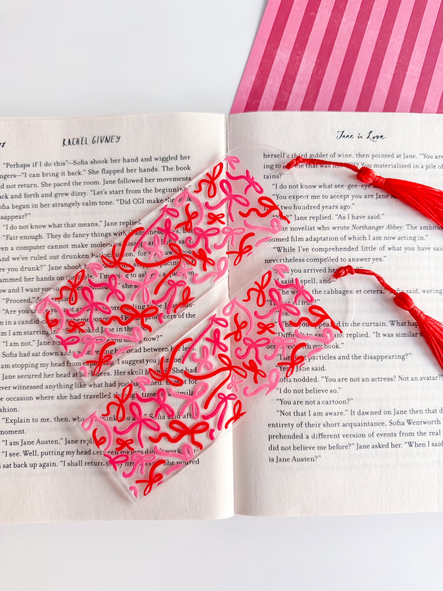 Valentines Day Ribbons Bookmark