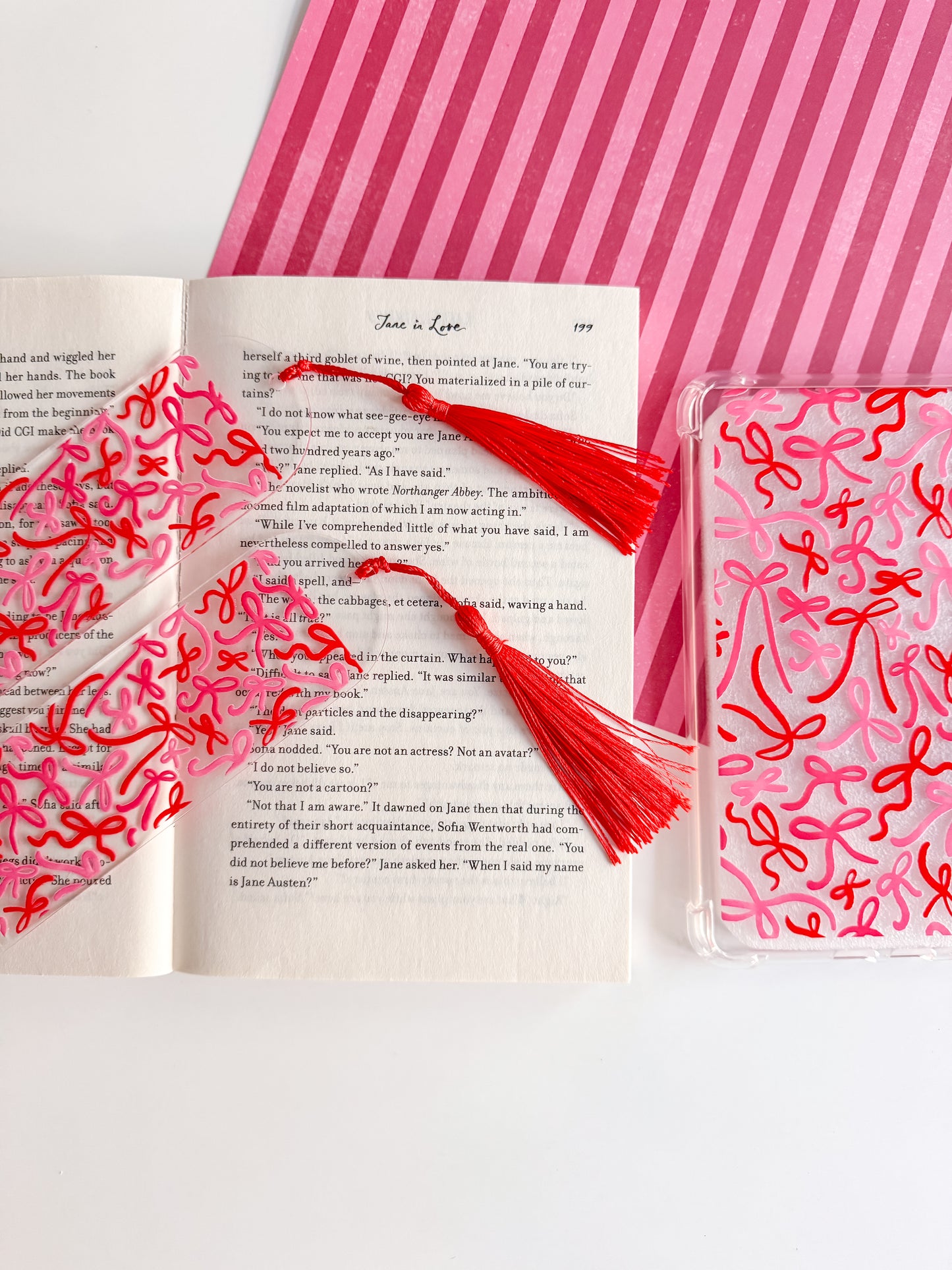 Valentines Day Ribbons Kindle Case