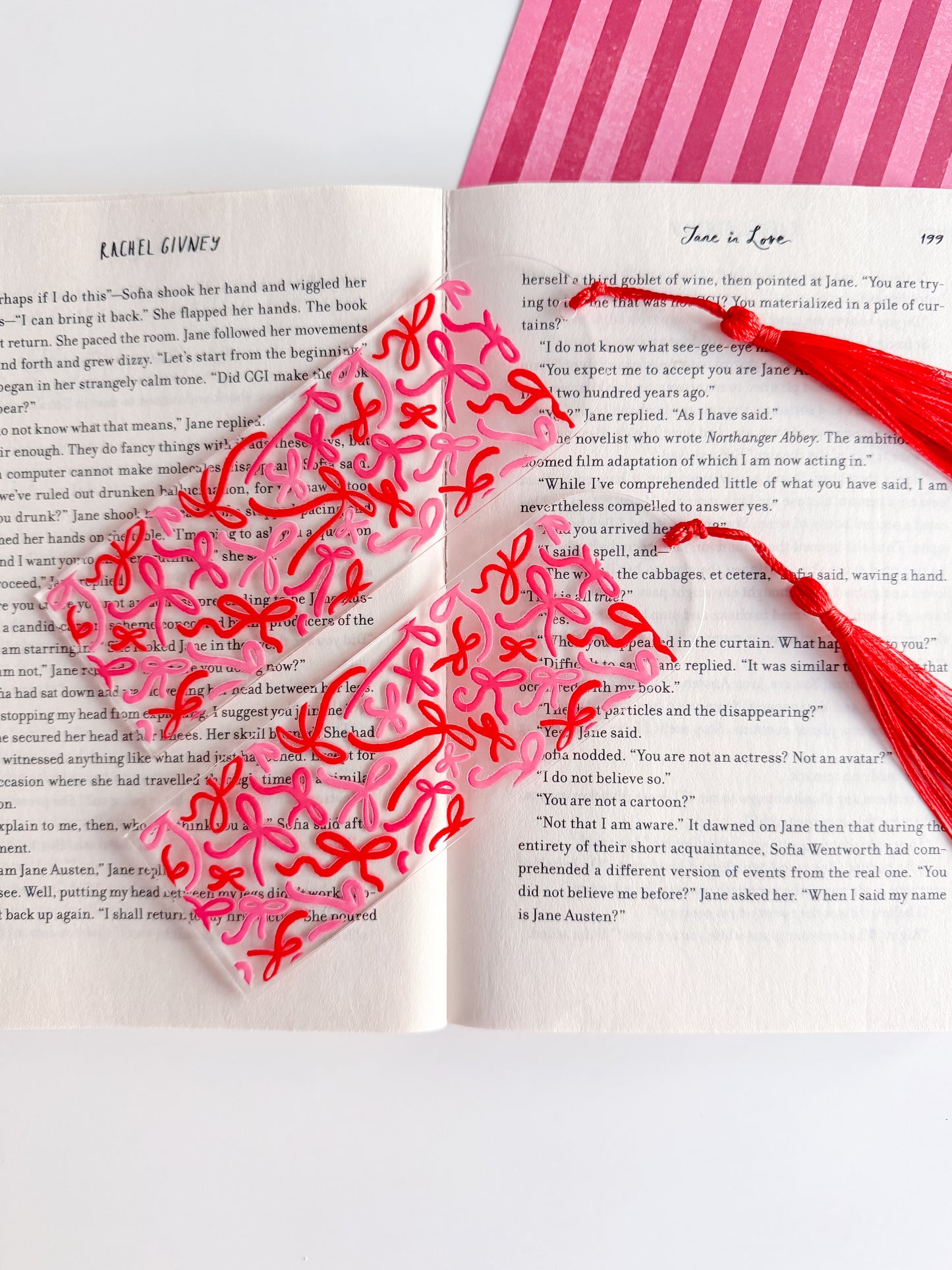 Valentines Day Ribbons Bookmark