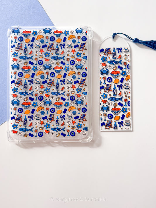 Mediterranean Feast Kindle Case and/or Bookmark [Combined Listing] – Foodie E-Reader Cover