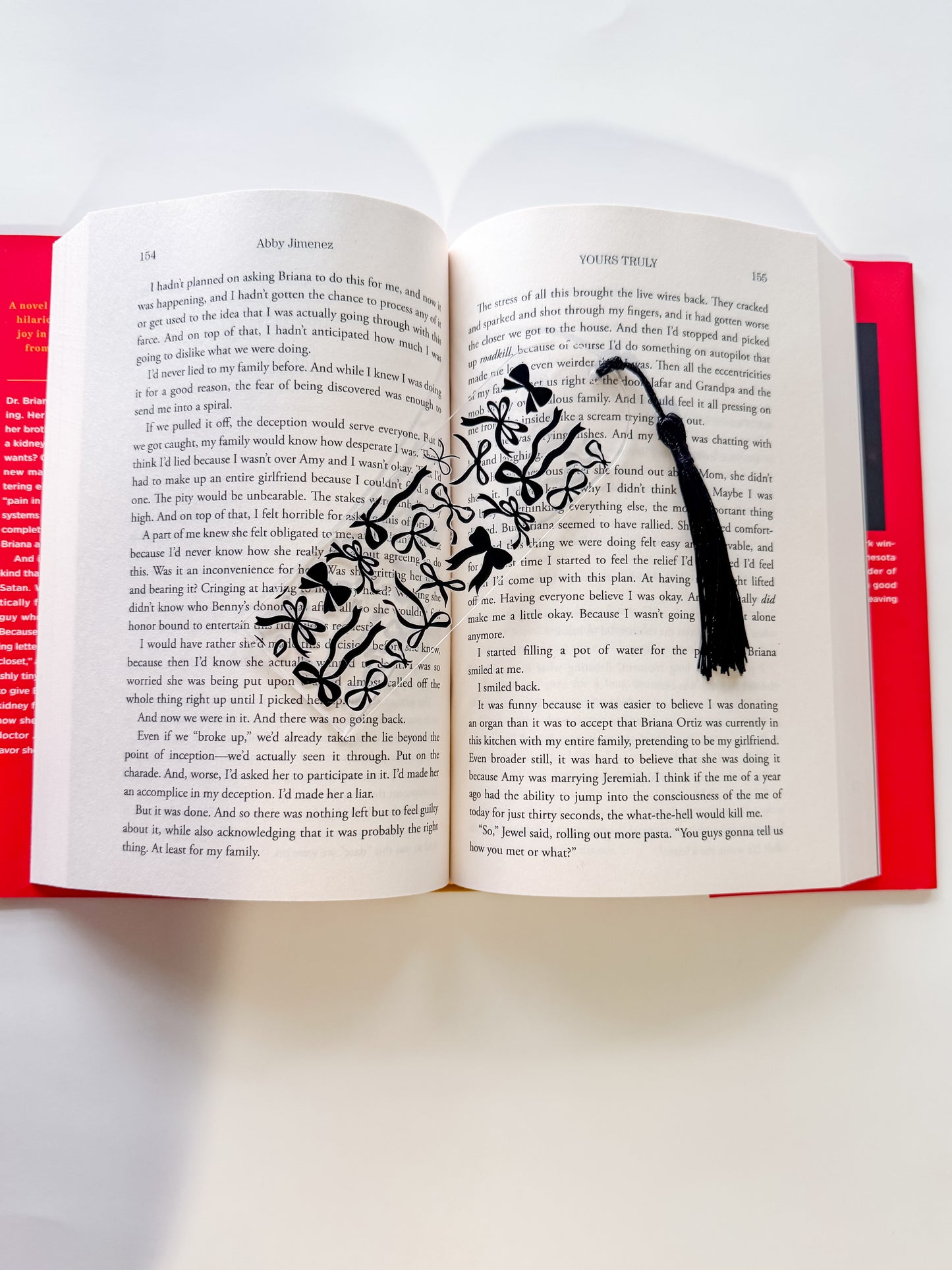 Black Bows Acrylic Bookmark