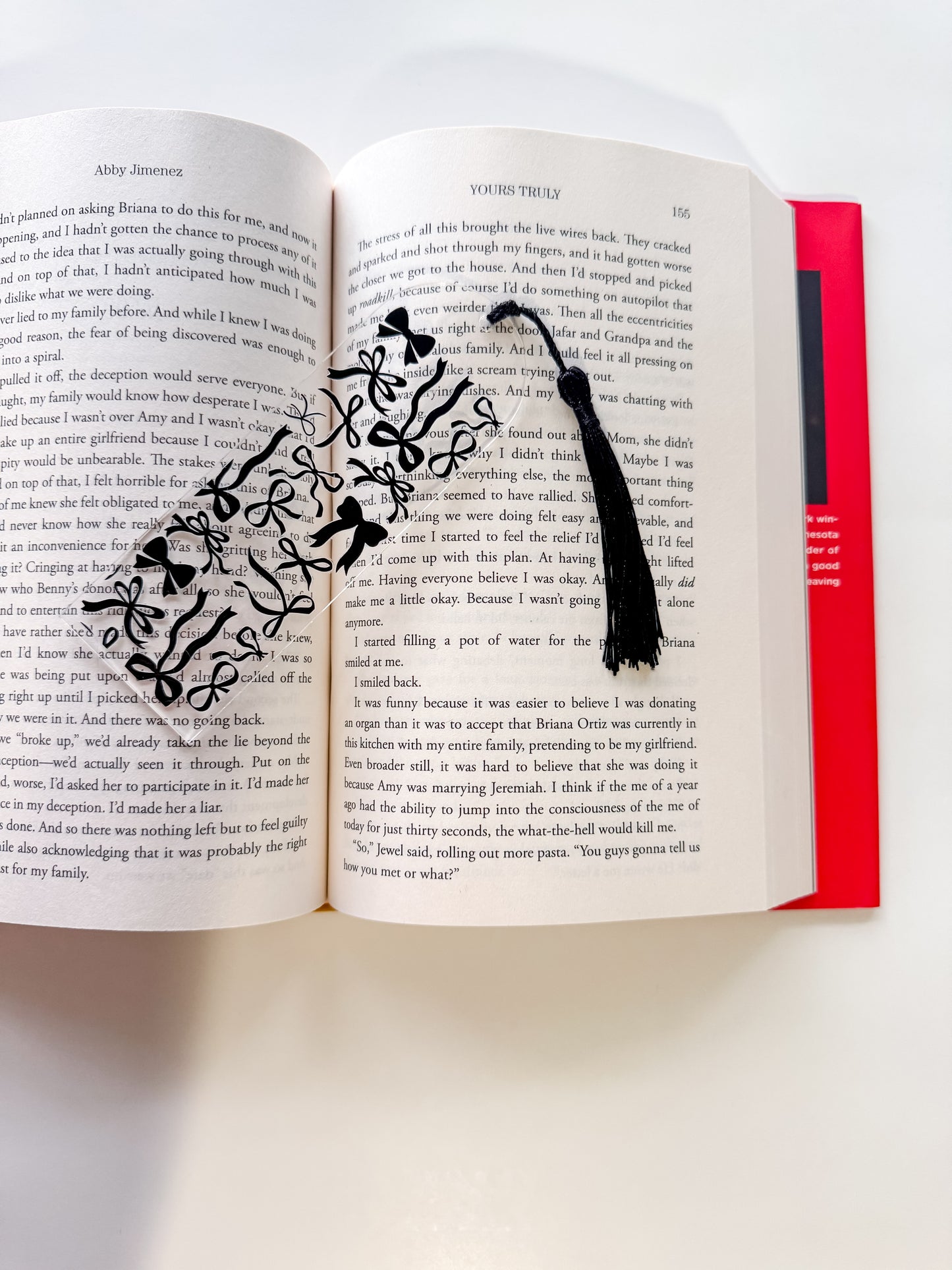 Black Bows Acrylic Bookmark