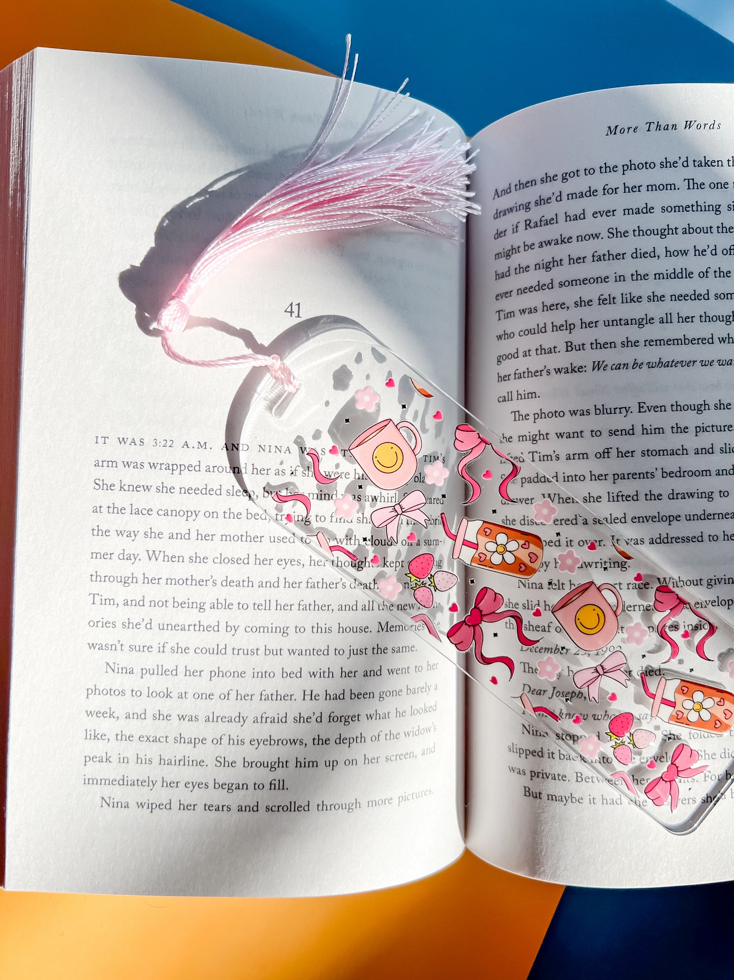 Pink Girlie Essentials Acrylic Bookmark