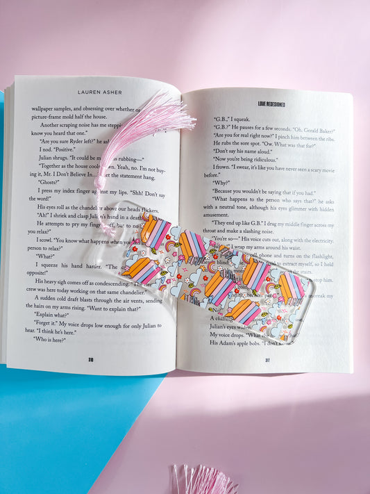 Happy Books Acrylic Bookmark