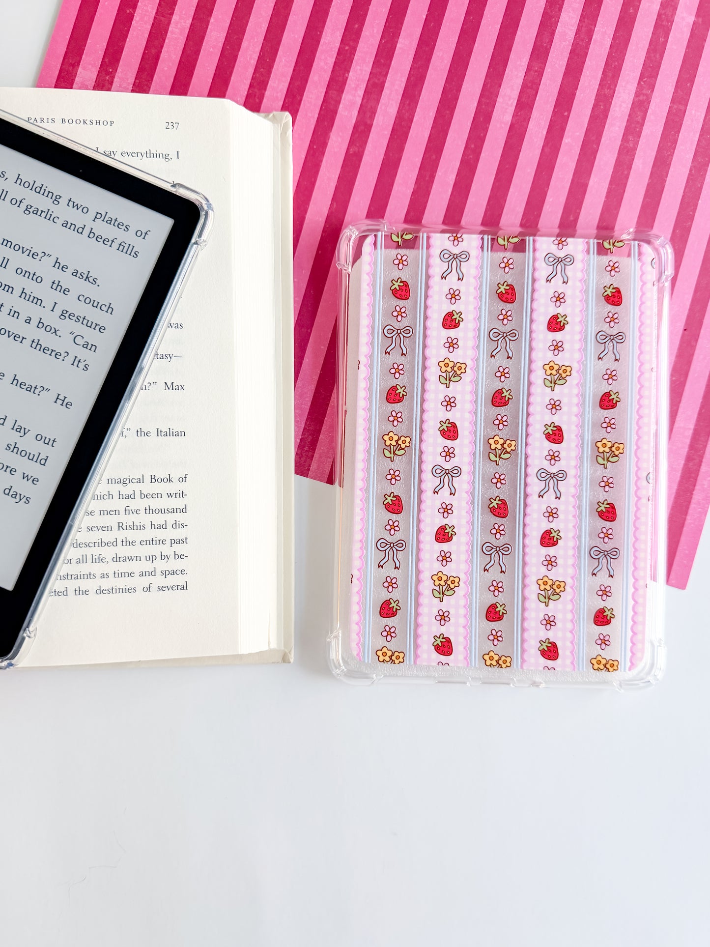 Spring Picnic Stripes Kindle Case
