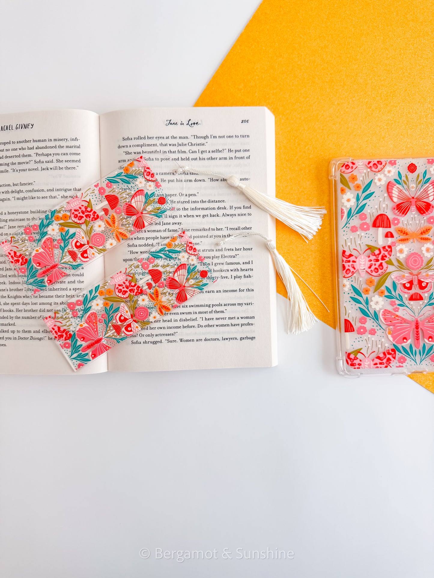 Whimsical Garden Kindle Case and/or Bookmark [Combined Listing] – Floral E-Reader Cover