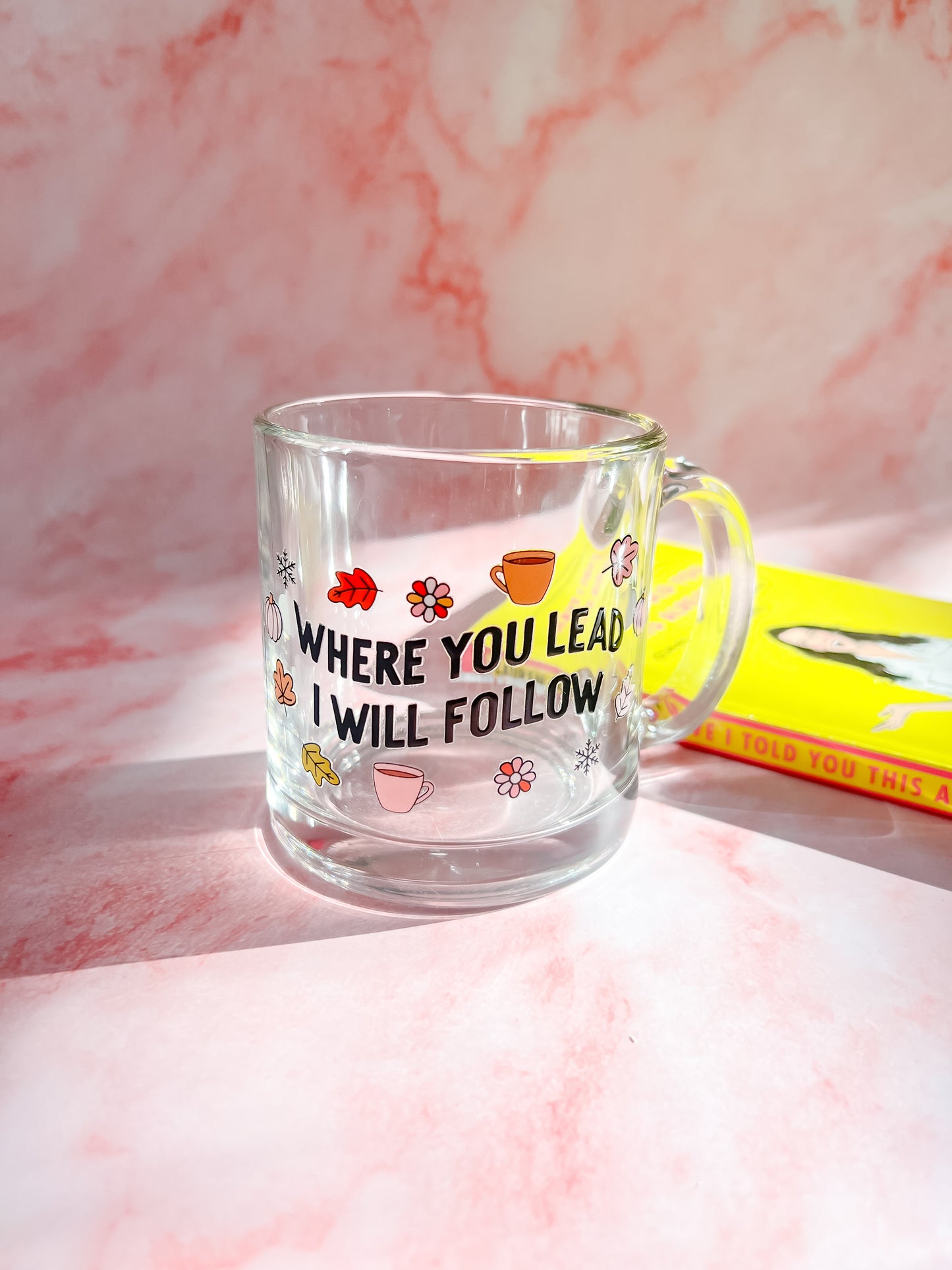 Where You Lead 16oz + 20oz Glass Cup