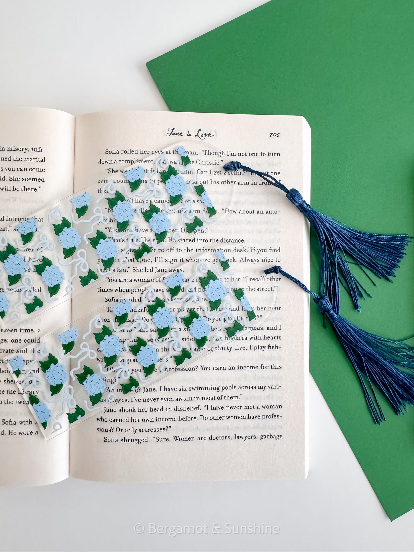 Blue Hydrangeas Bookmark