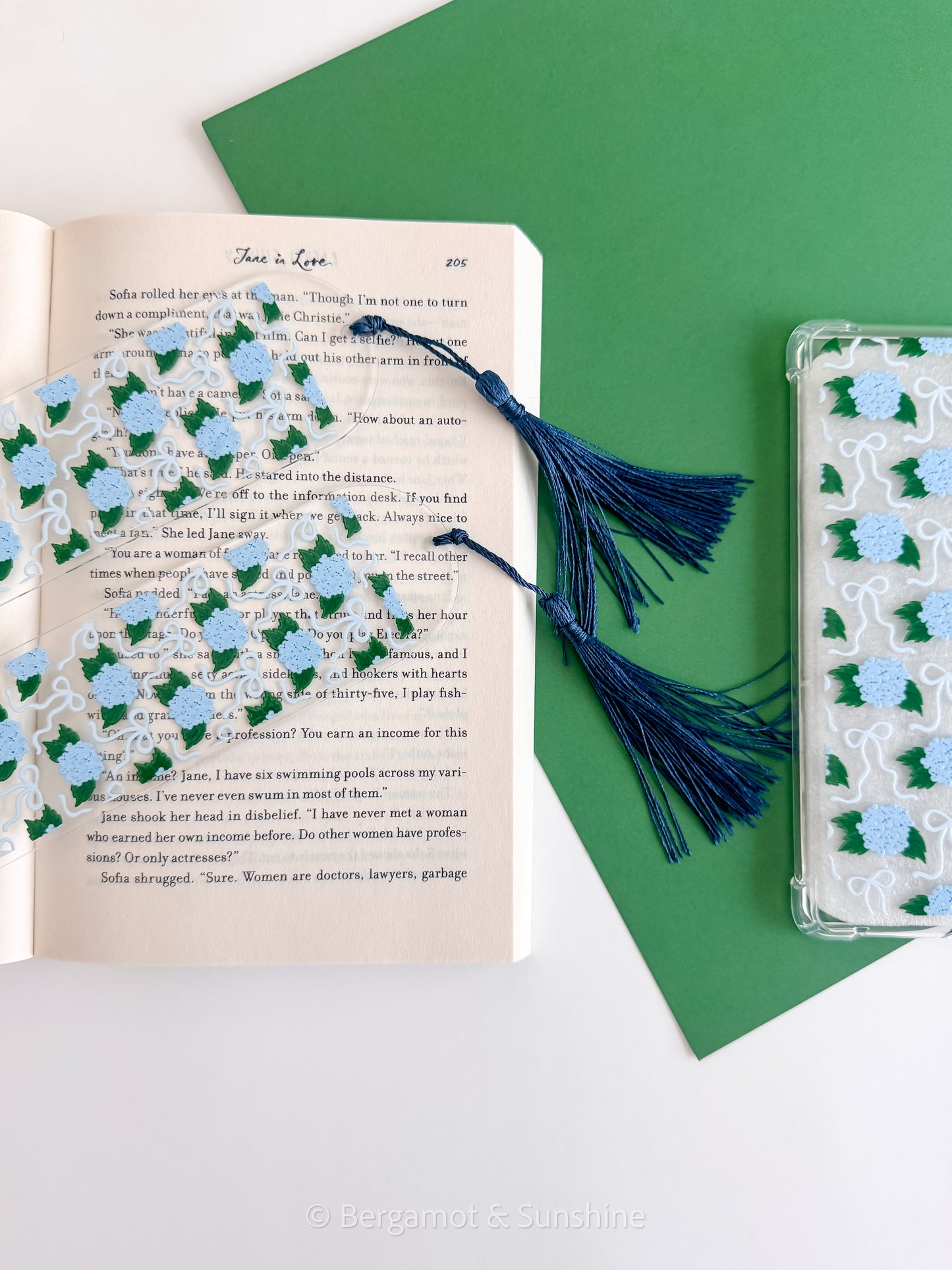 Blue Hydrangeas Bookmark