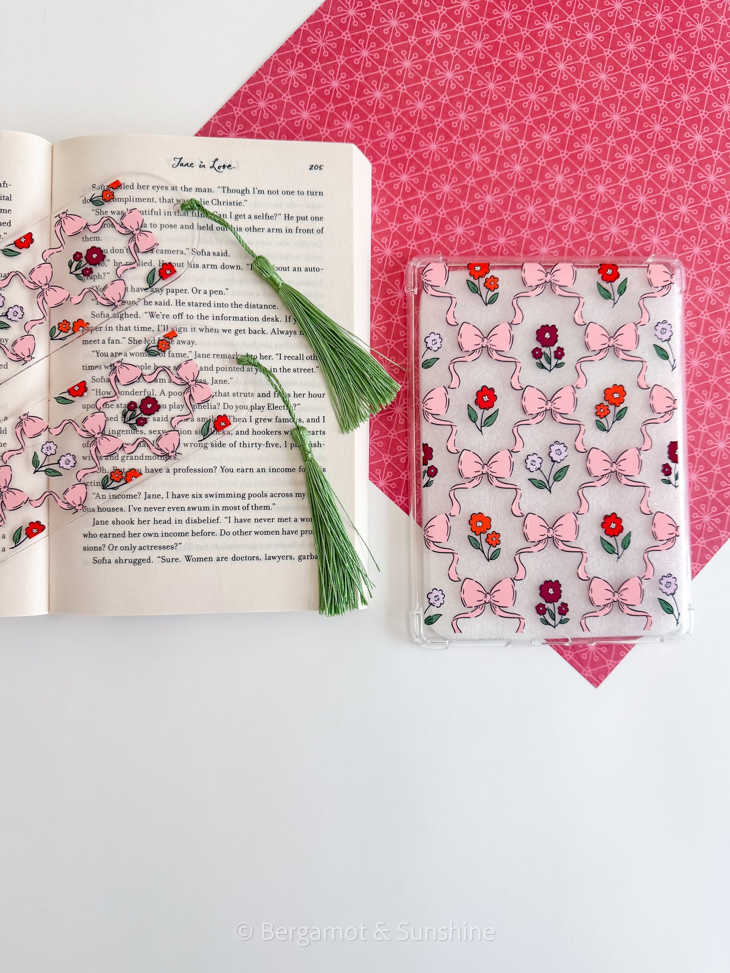 Sweet Peony Bookmark