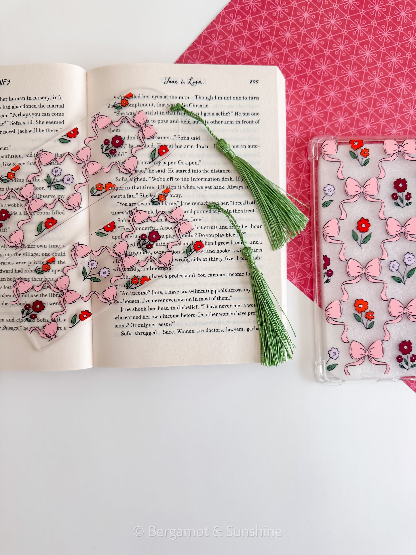 Sweet Peony Kindle Case and/or Bookmark [Combined Listing] – Floral E-Reader Cover