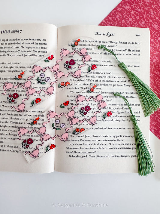 Sweet Peony Bookmark